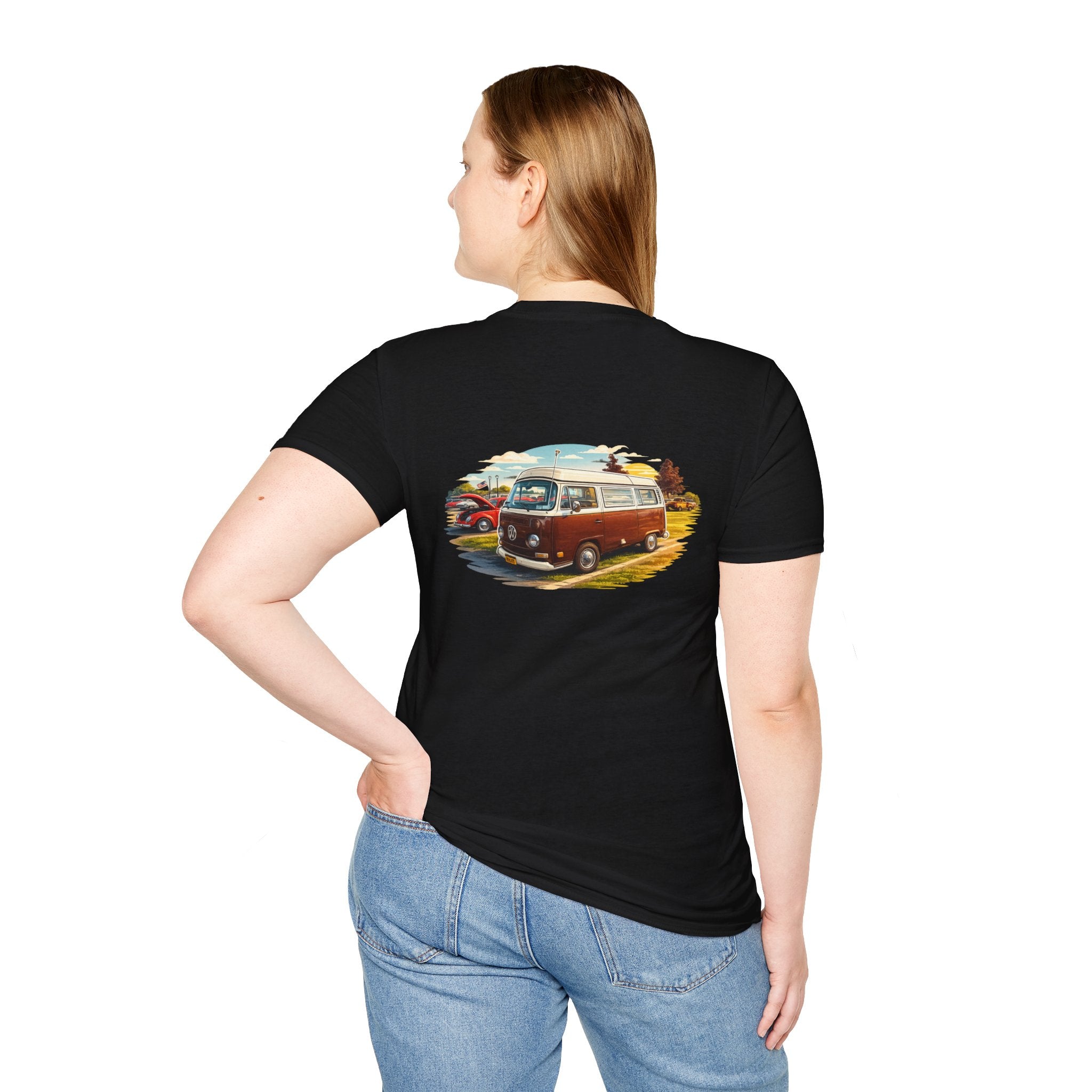 Vintage VW Camper T-Shirt — Retro Road Trip Van Graphic Tee