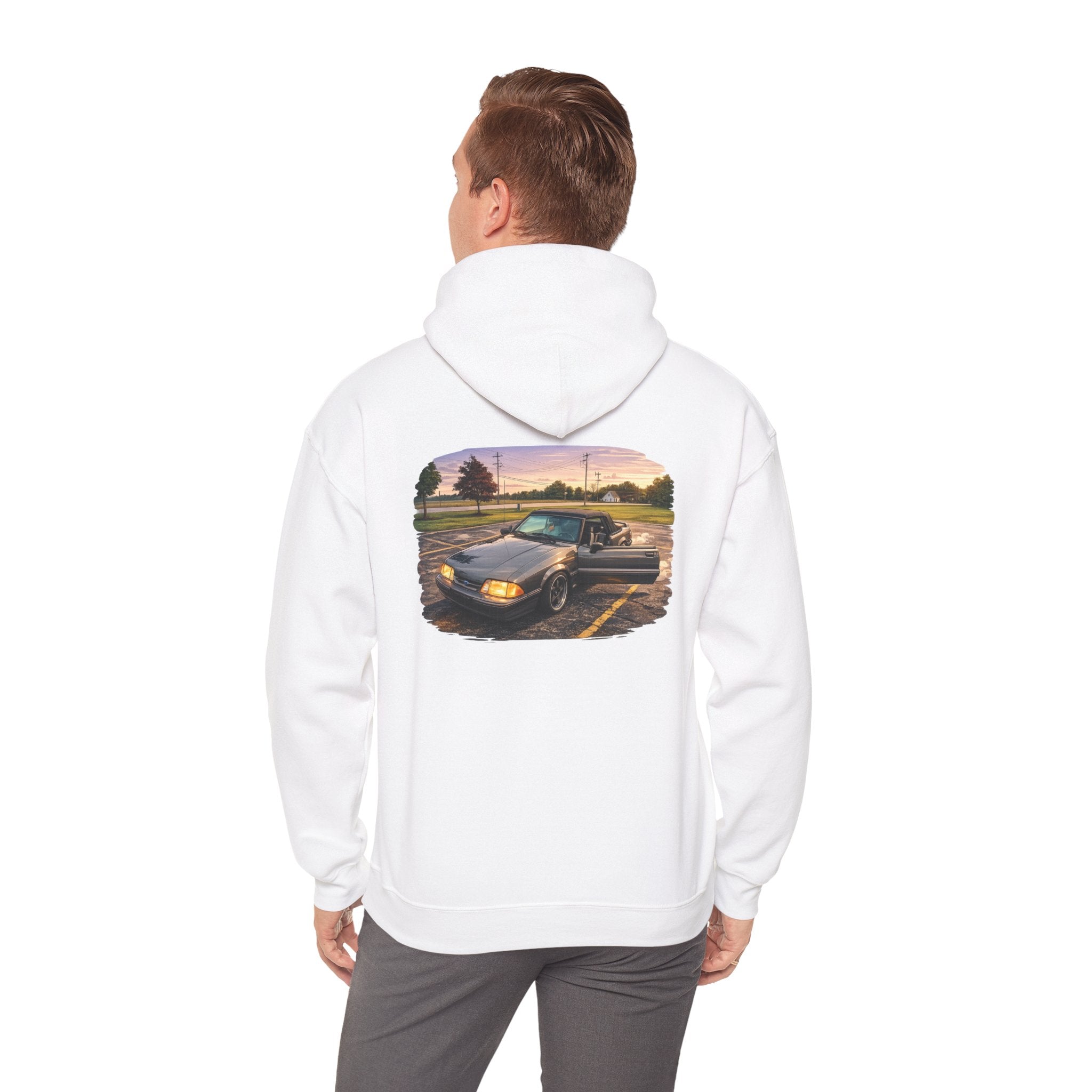 Classic Truck Sunset Hoodie — Vintage Pickup Scenic Graphic Sweatshirt