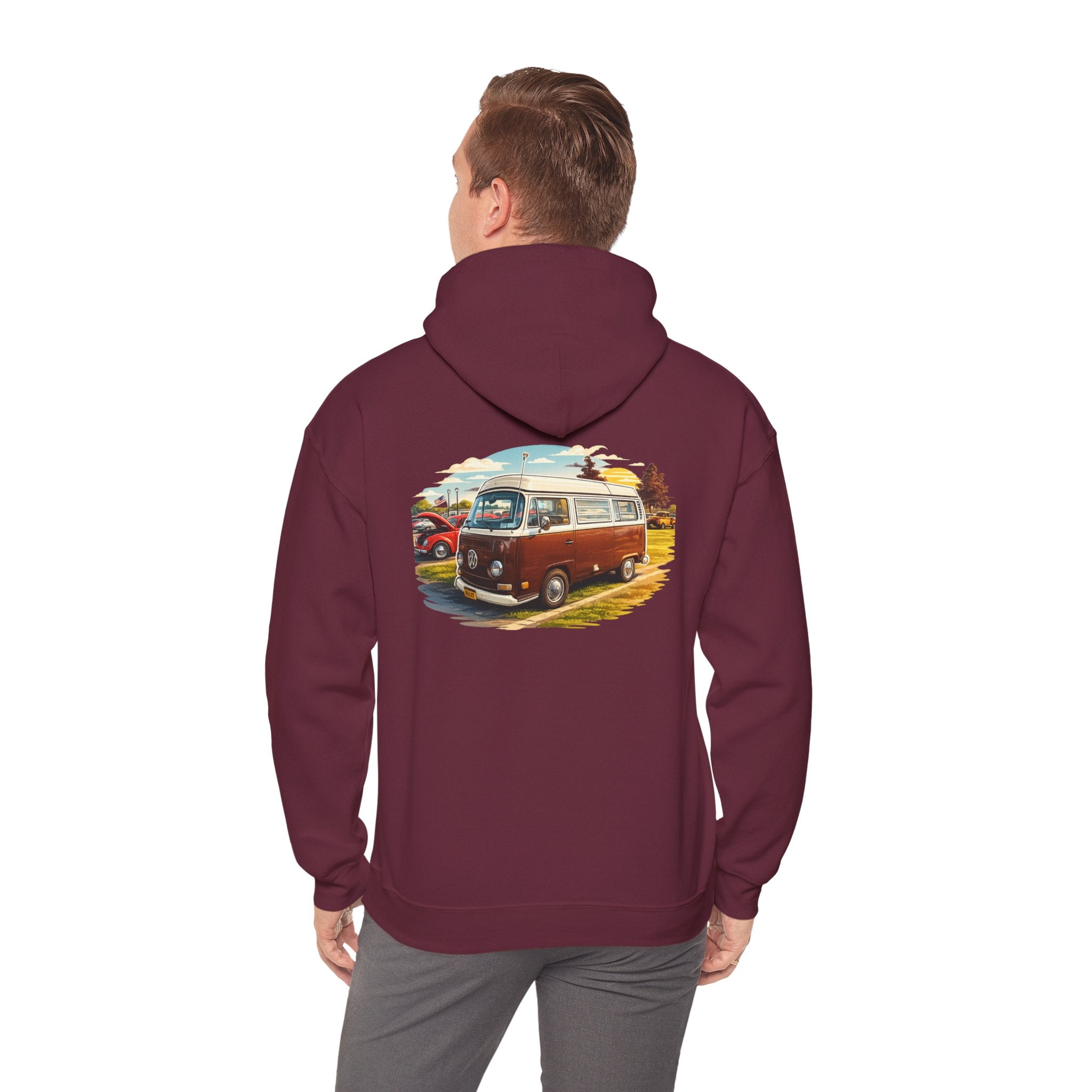 VW bus back print hoodie
