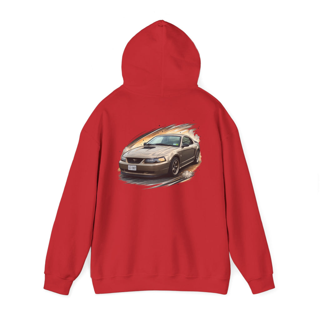 Mustang Car Hoodie - Vintage Sports Car Graphic Pullover
