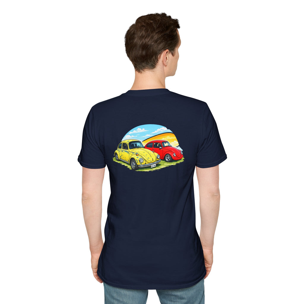 Classic VW Beetles Sunset T-Shirt — Vintage Car Graphic Tee