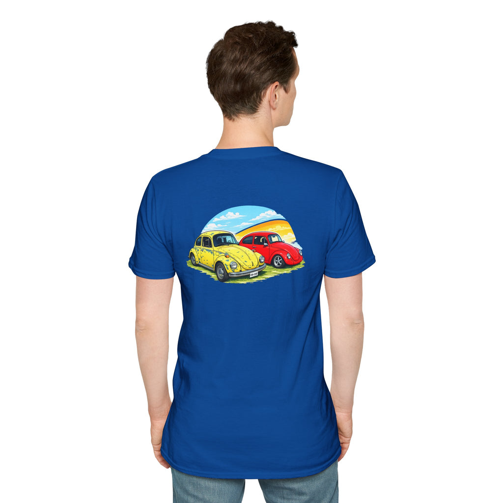 Classic VW Beetles Sunset T-Shirt — Vintage Car Graphic Tee