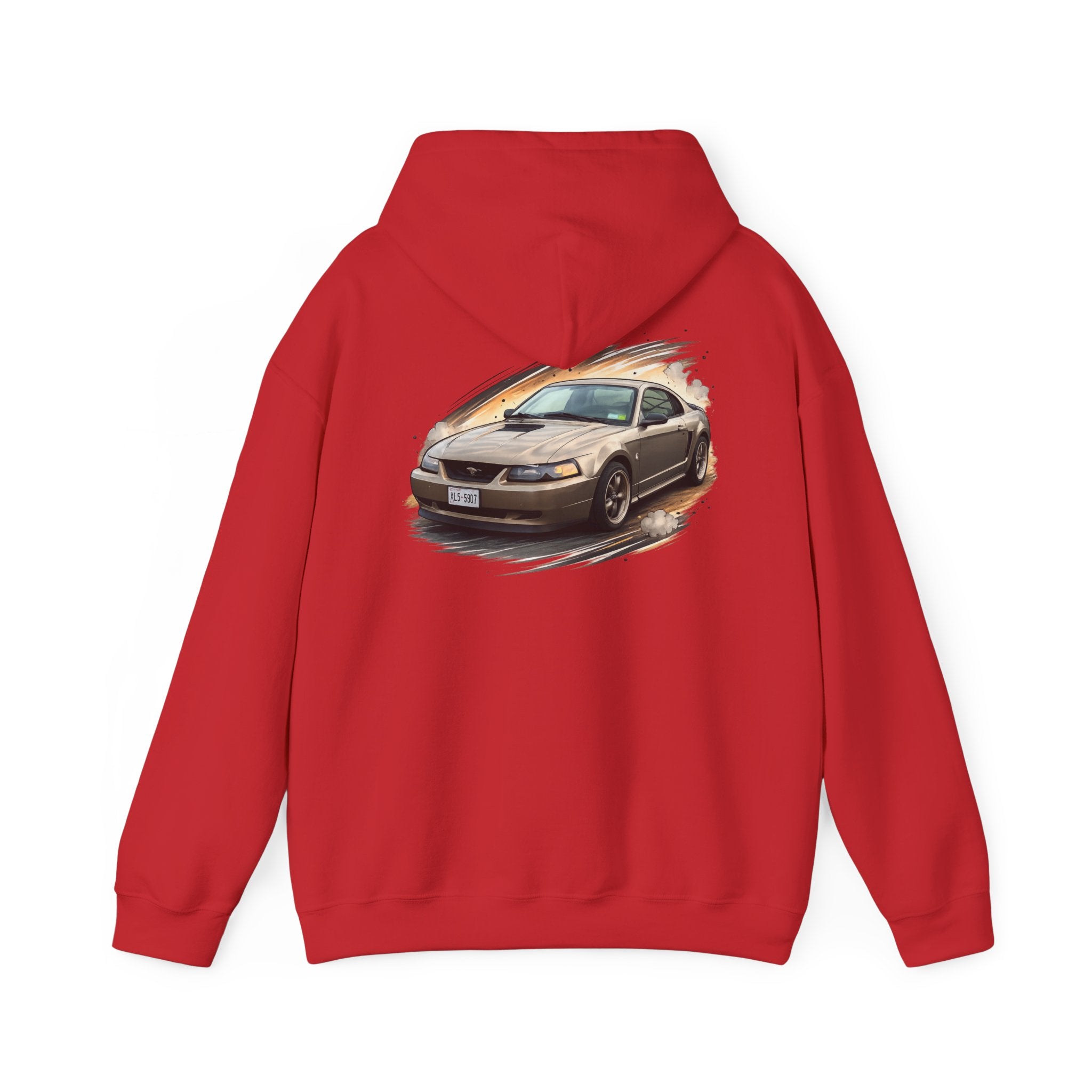 Mustang Car Hoodie - Vintage Sports Car Graphic Pullover