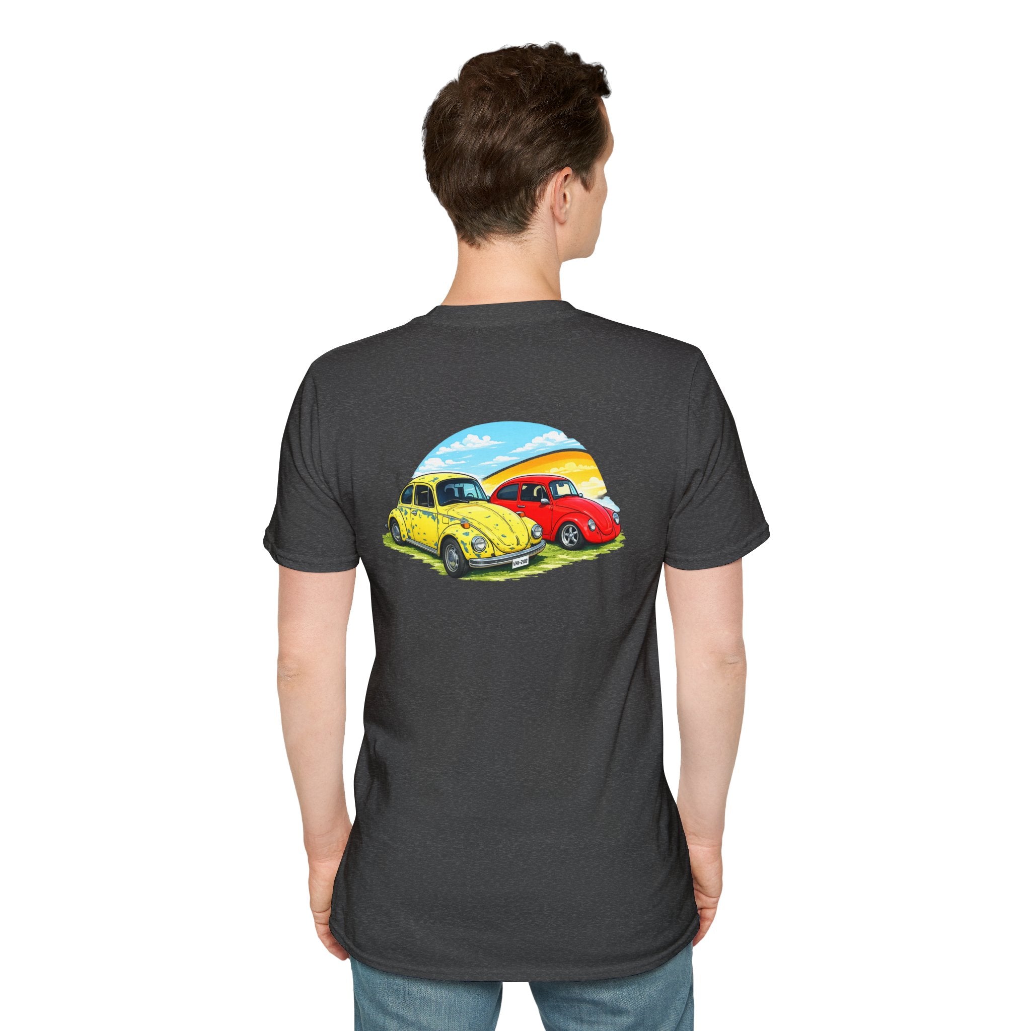 Classic VW Beetles Sunset T-Shirt — Vintage Car Graphic Tee