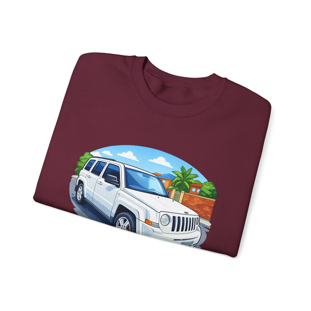 Jeep SUV Illustration Crewneck Sweatshirt — Coastal Road Trip Vibe