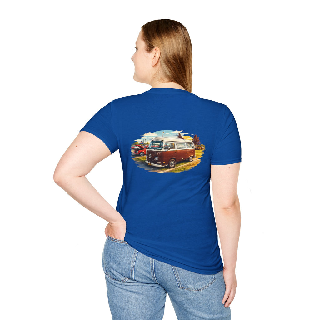 Vintage VW Camper T-Shirt — Retro Road Trip Van Graphic Tee