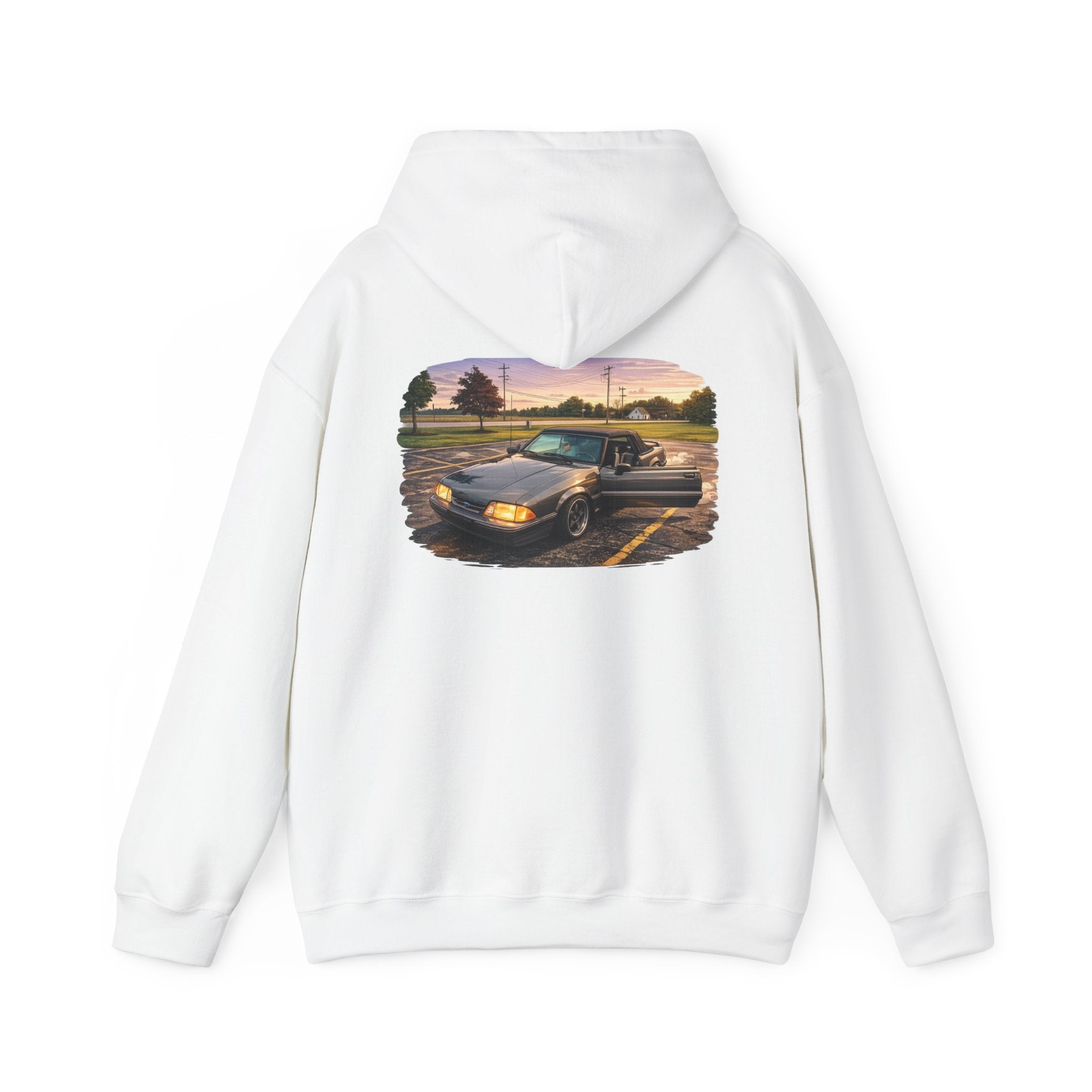 Classic Truck Sunset Hoodie — Vintage Pickup Scenic Graphic Sweatshirt