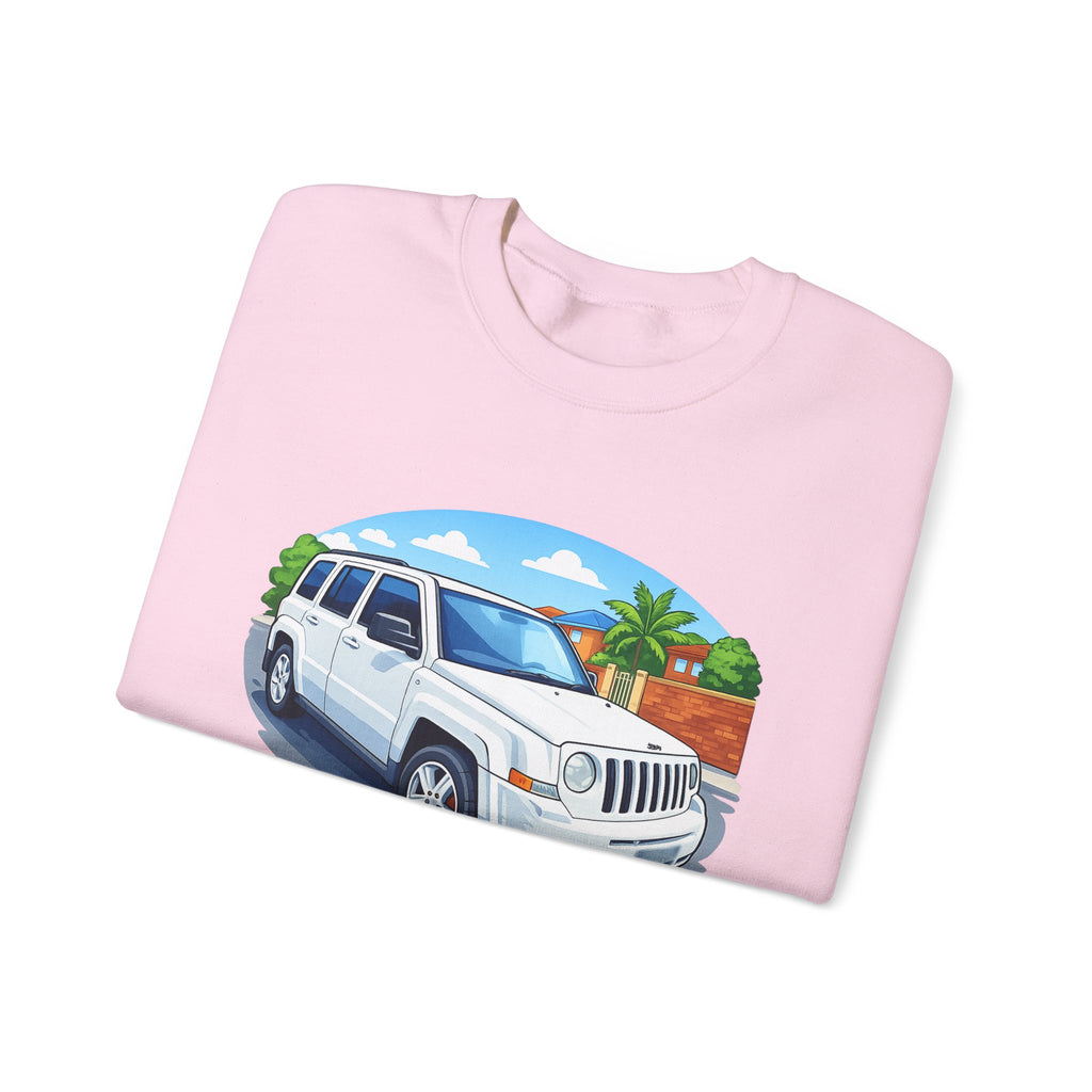 Jeep SUV Illustration Crewneck Sweatshirt — Coastal Road Trip Vibe