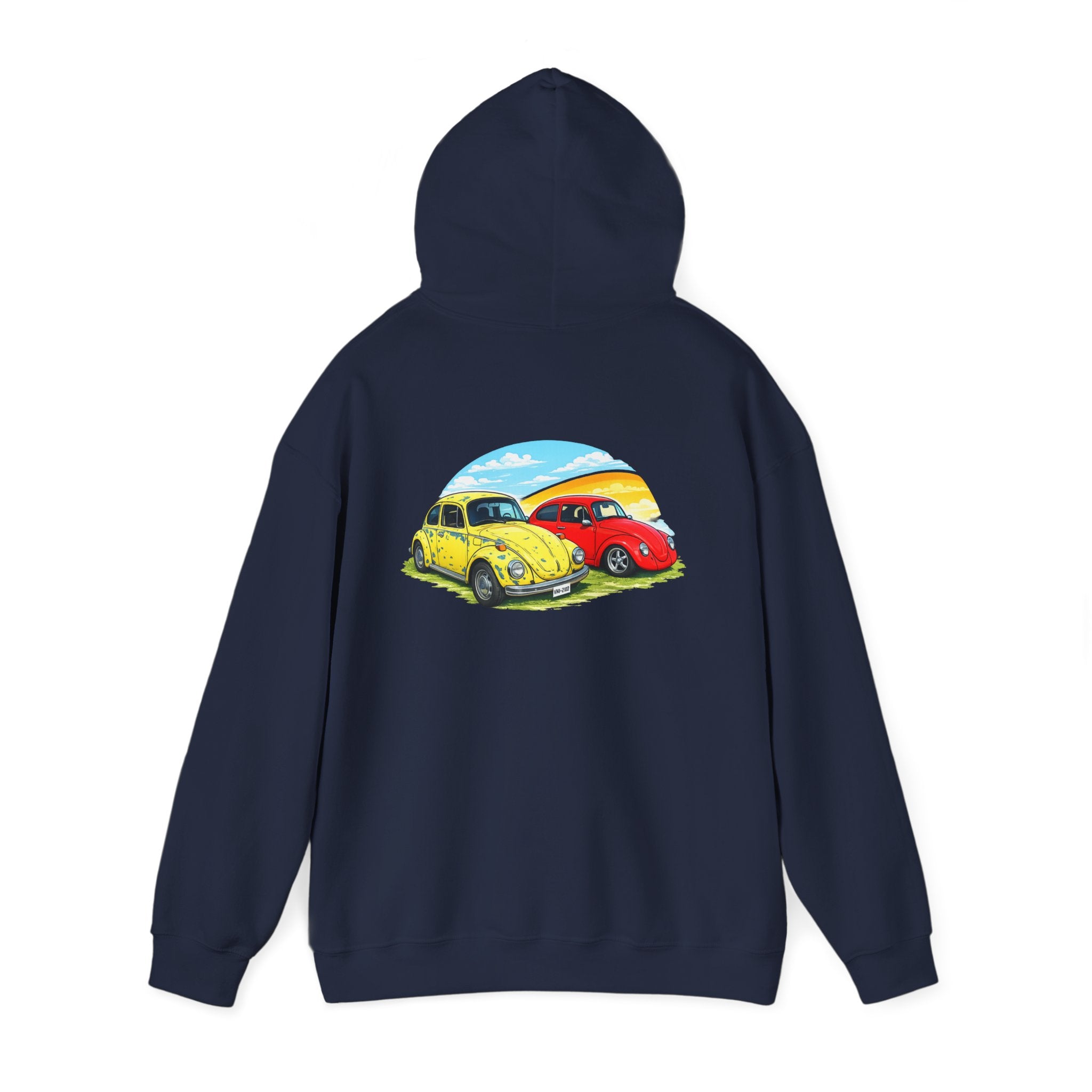 Classic VW Beetle Sunset Hoodie — Vintage Car Graphic Pullover