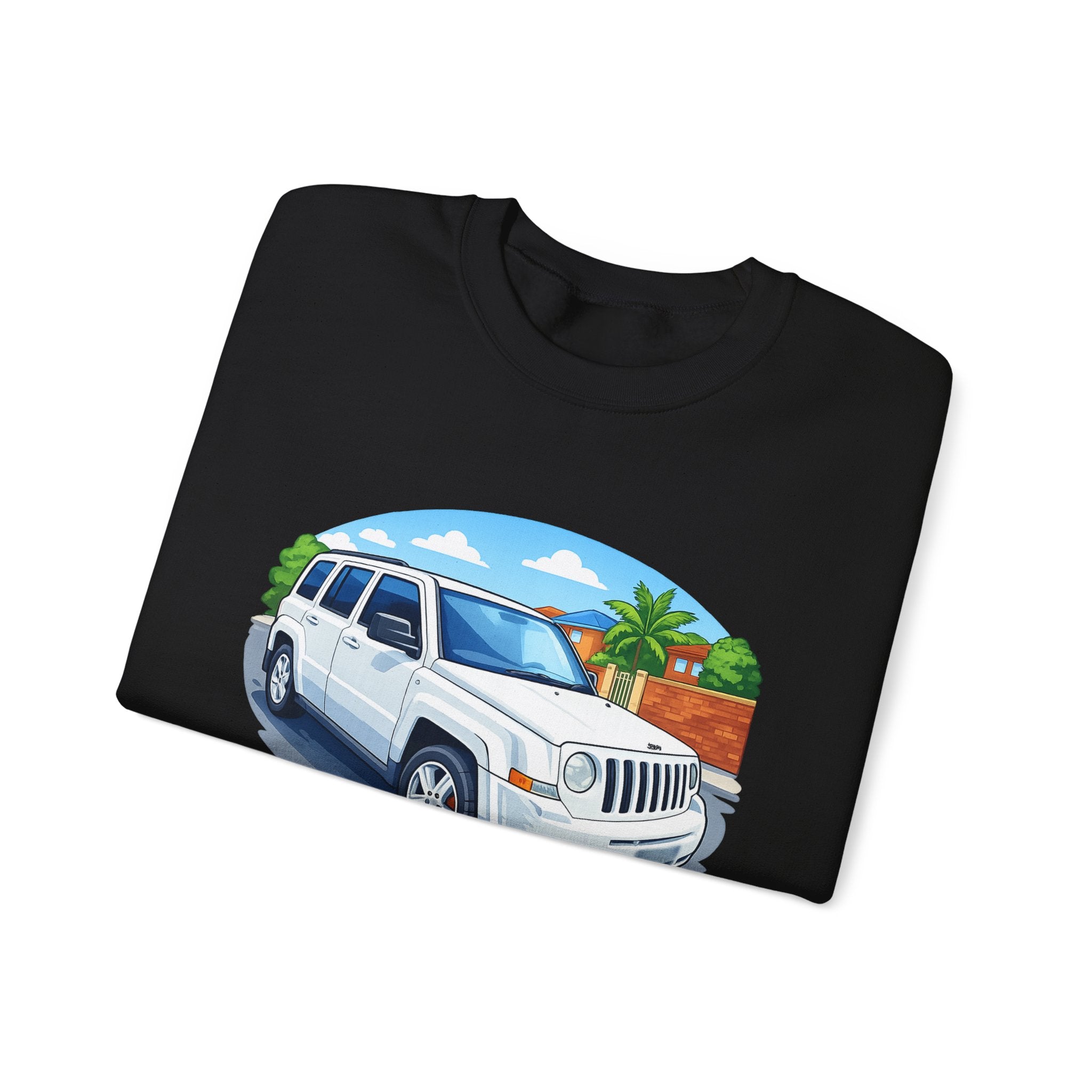 Jeep SUV Illustration Crewneck Sweatshirt — Coastal Road Trip Vibe