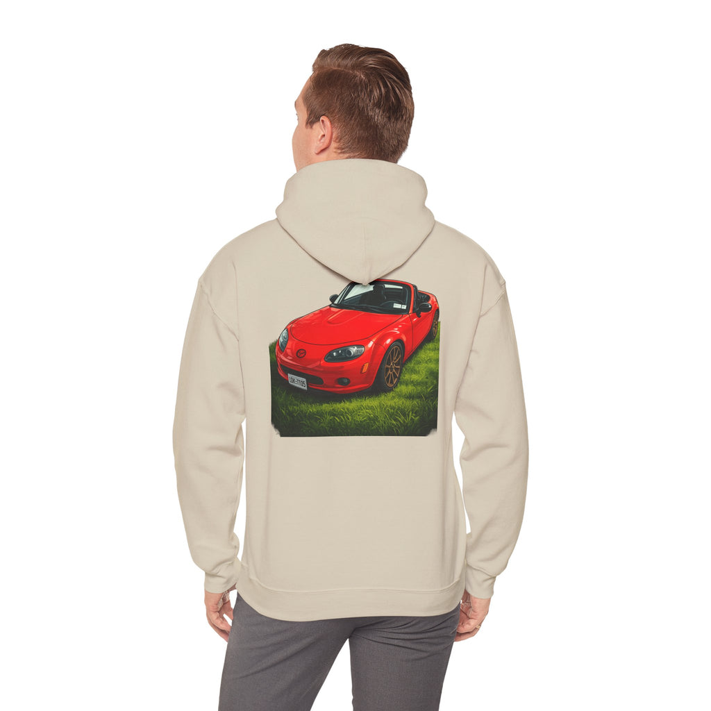Car Hoodie — Red Sports Convertible Graphic Pullover