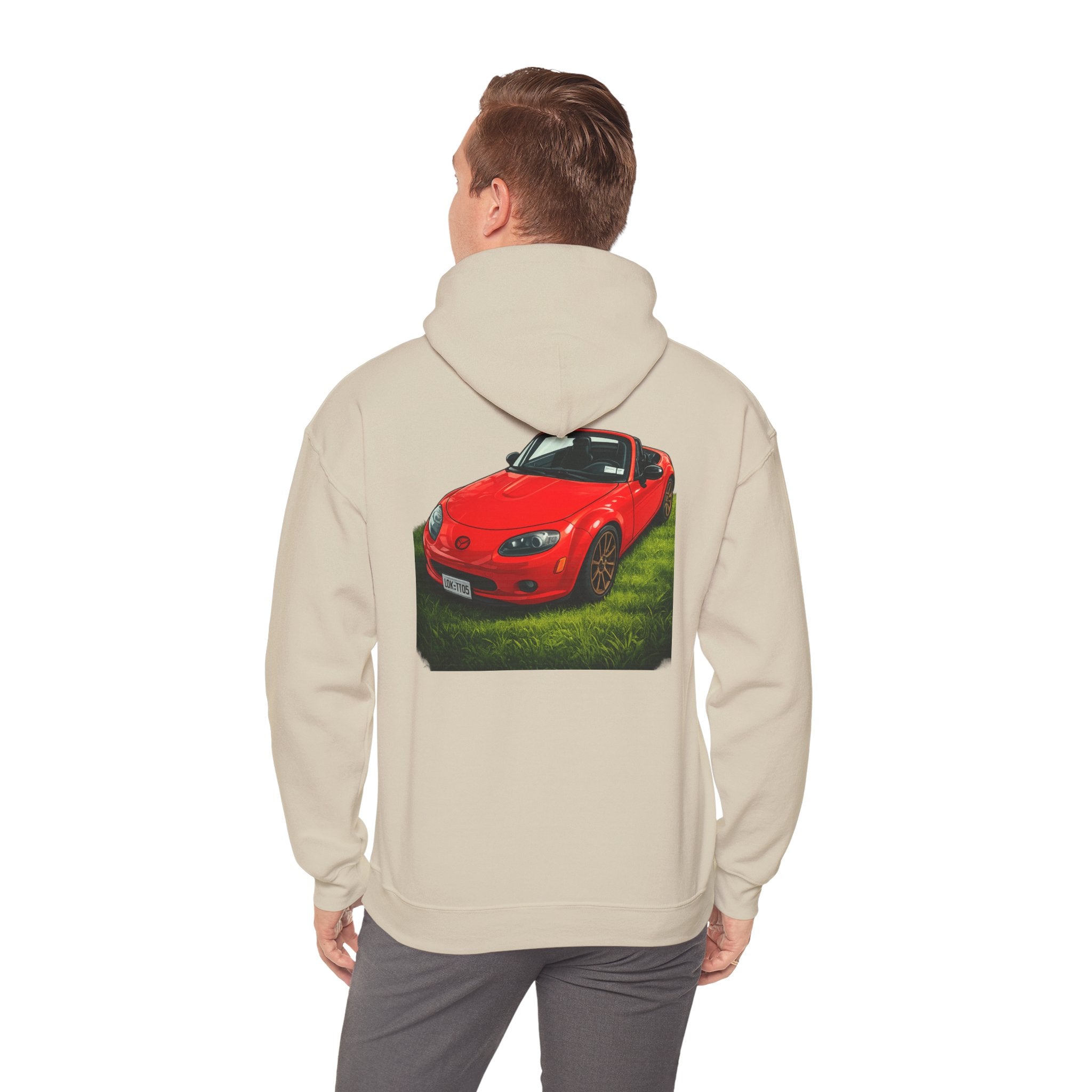 Car Hoodie — Red Sports Convertible Graphic Pullover