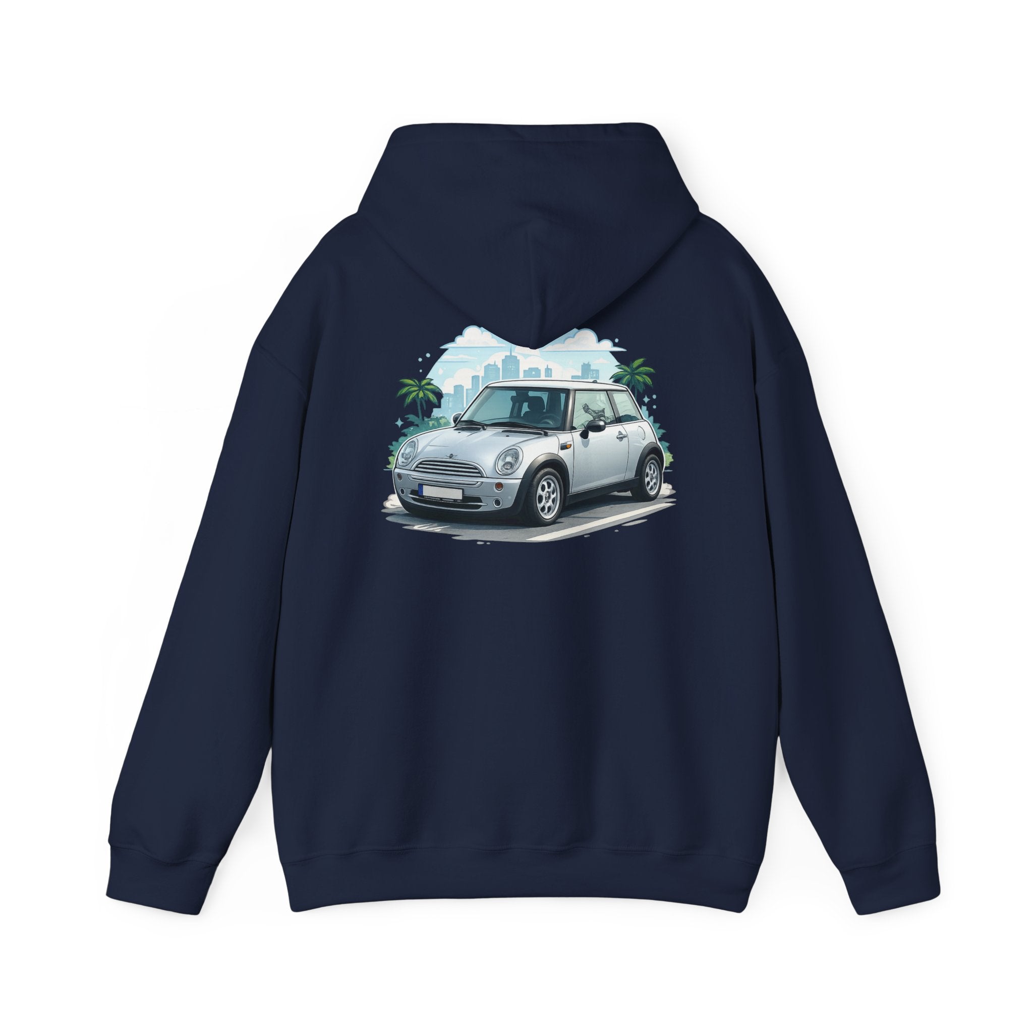 Mini Cooper Beach Hoodie – Vintage Coastal Car Pullover