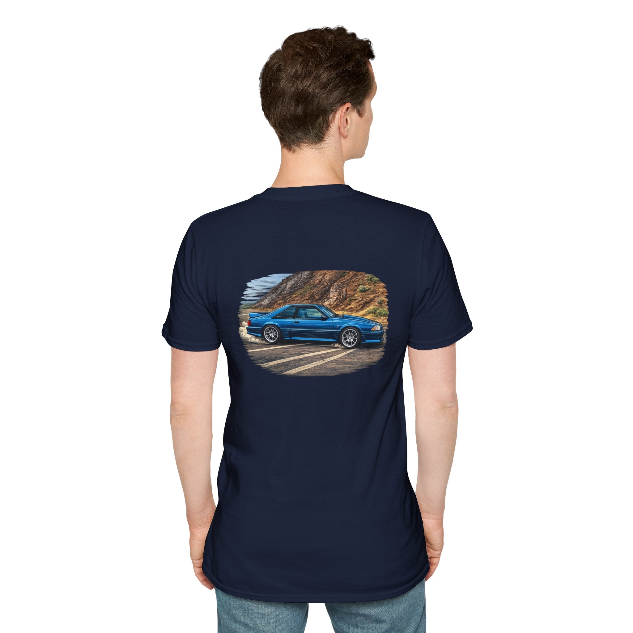 Foxbody Blue T-Shirt — Vintage Roadside Illustration Tee