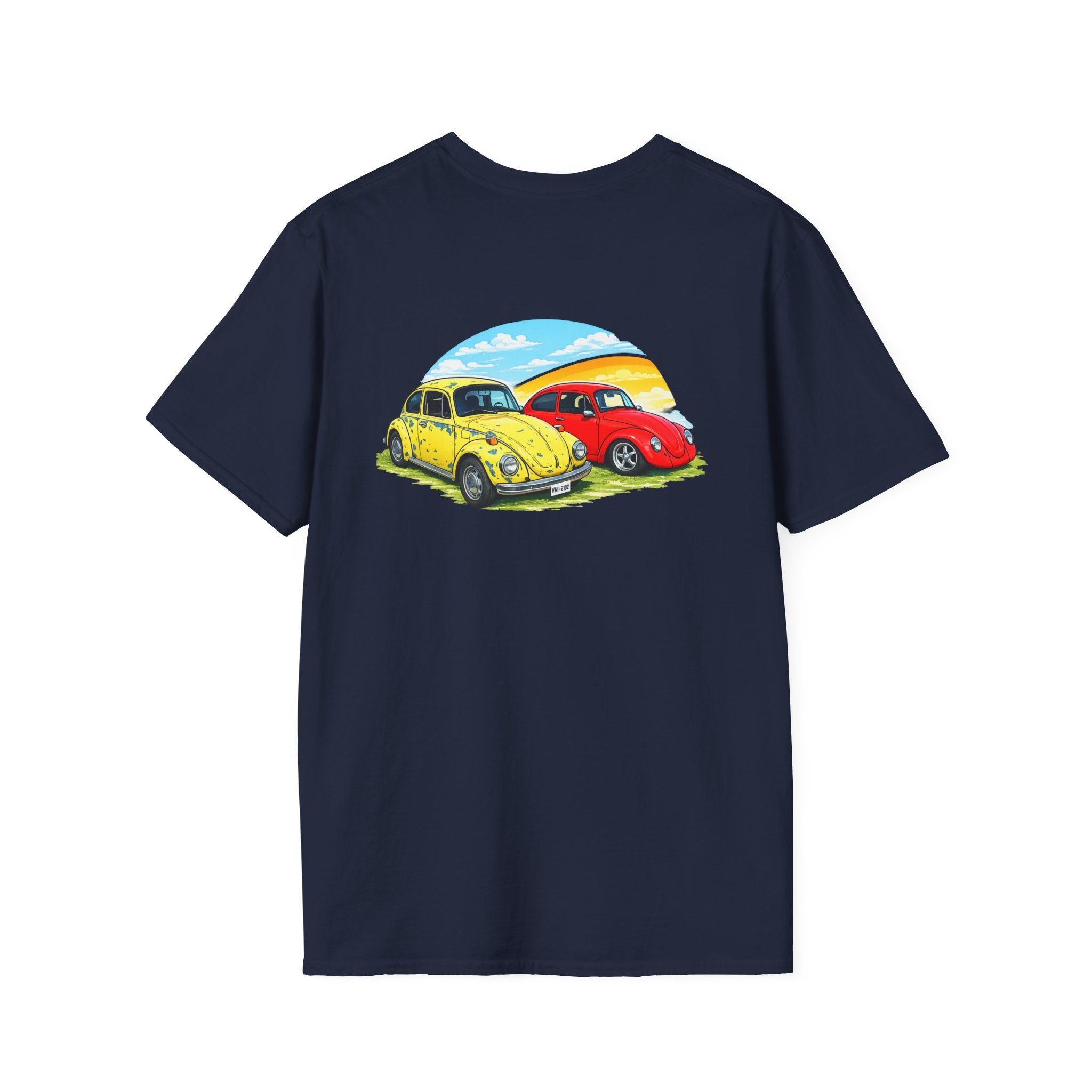 Classic VW Beetles Sunset T-Shirt — Vintage Car Graphic Tee