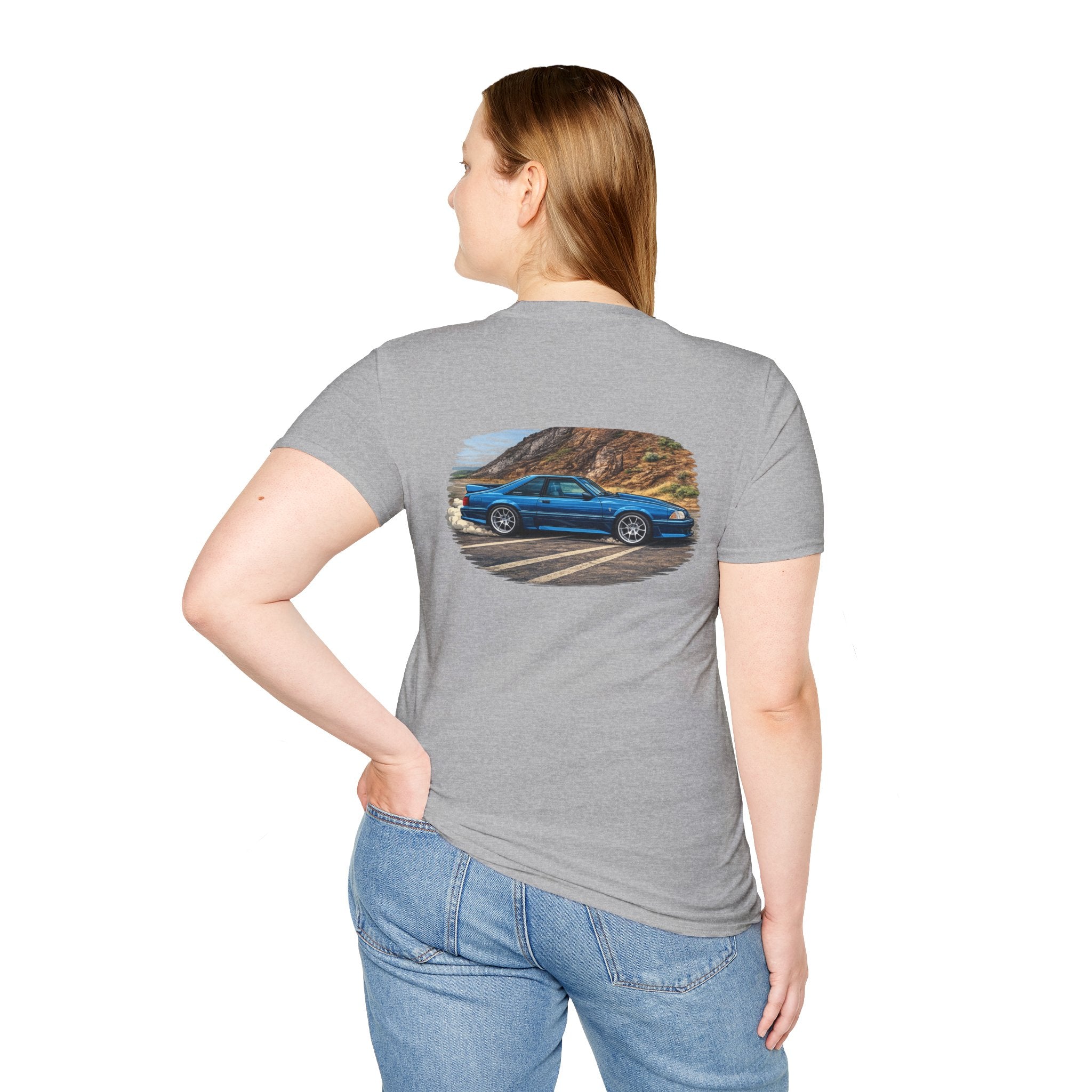 Foxbody Blue T-Shirt — Vintage Roadside Illustration Tee
