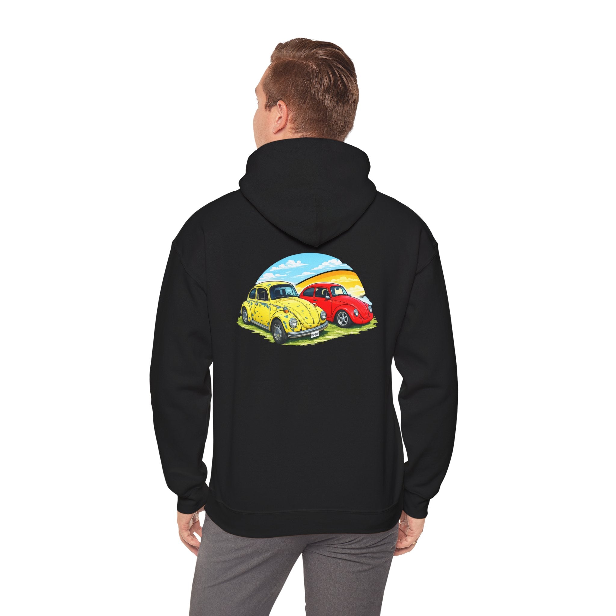 Classic VW Beetle Sunset Hoodie — Vintage Car Graphic Pullover