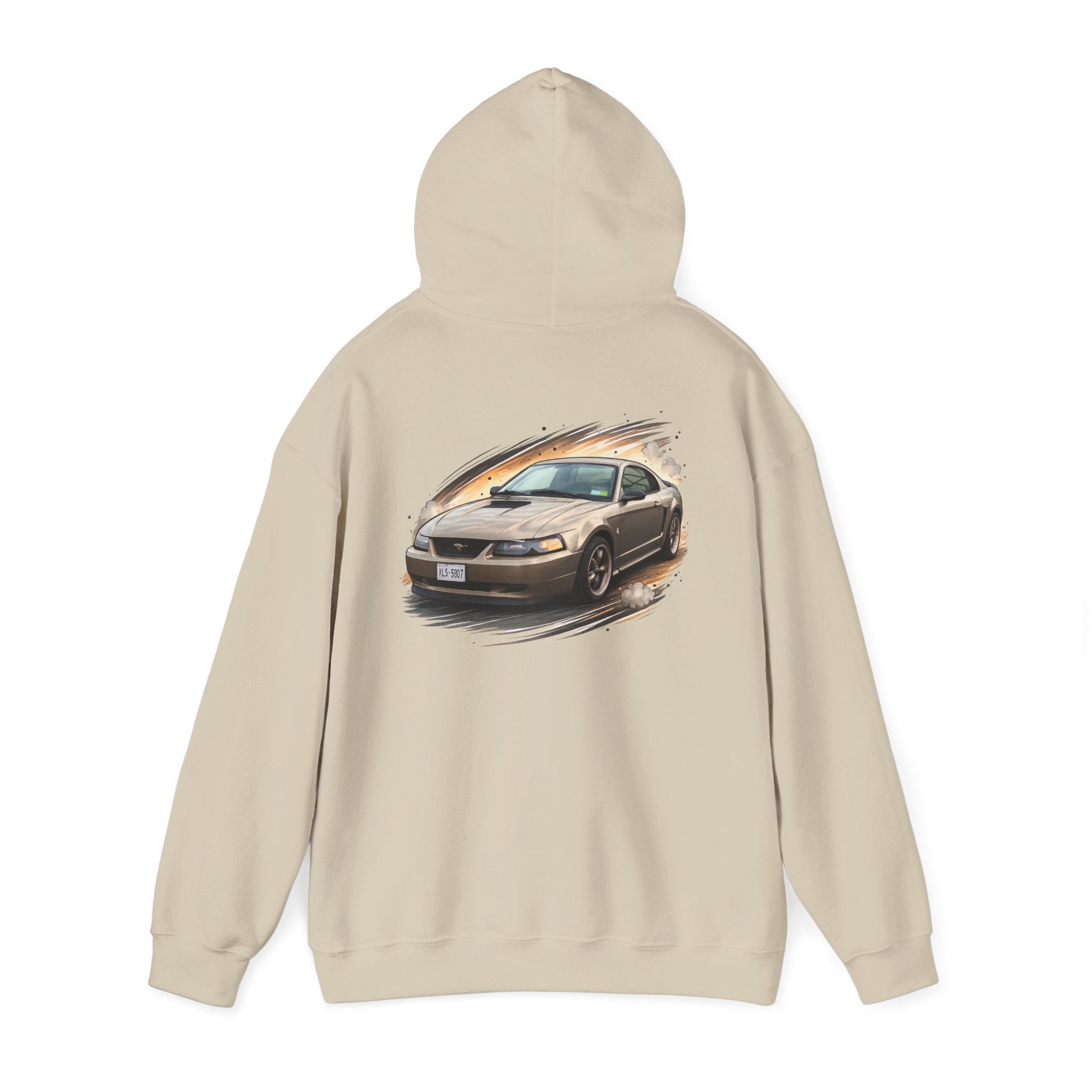 Mustang Car Hoodie - Vintage Sports Car Graphic Pullover
