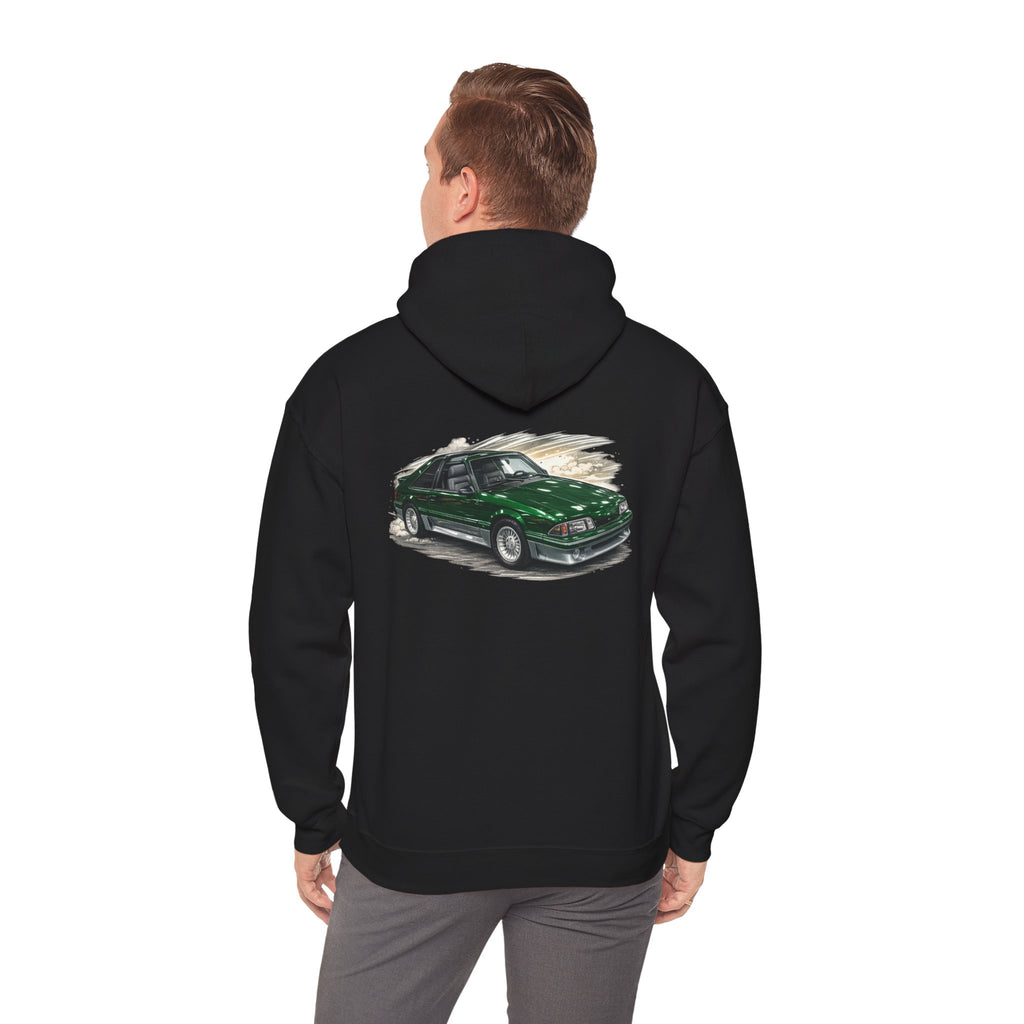 Car Hoodie — Green Sports Car Illustration Pullover