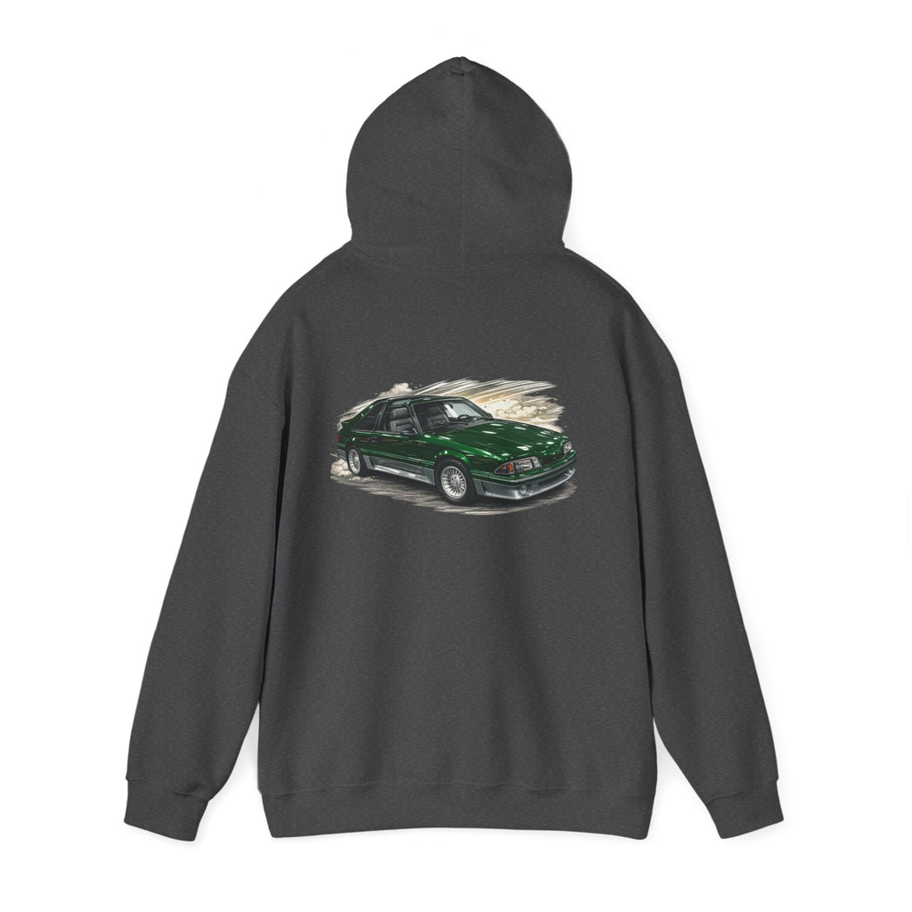 Car Hoodie — Green Sports Car Illustration Pullover