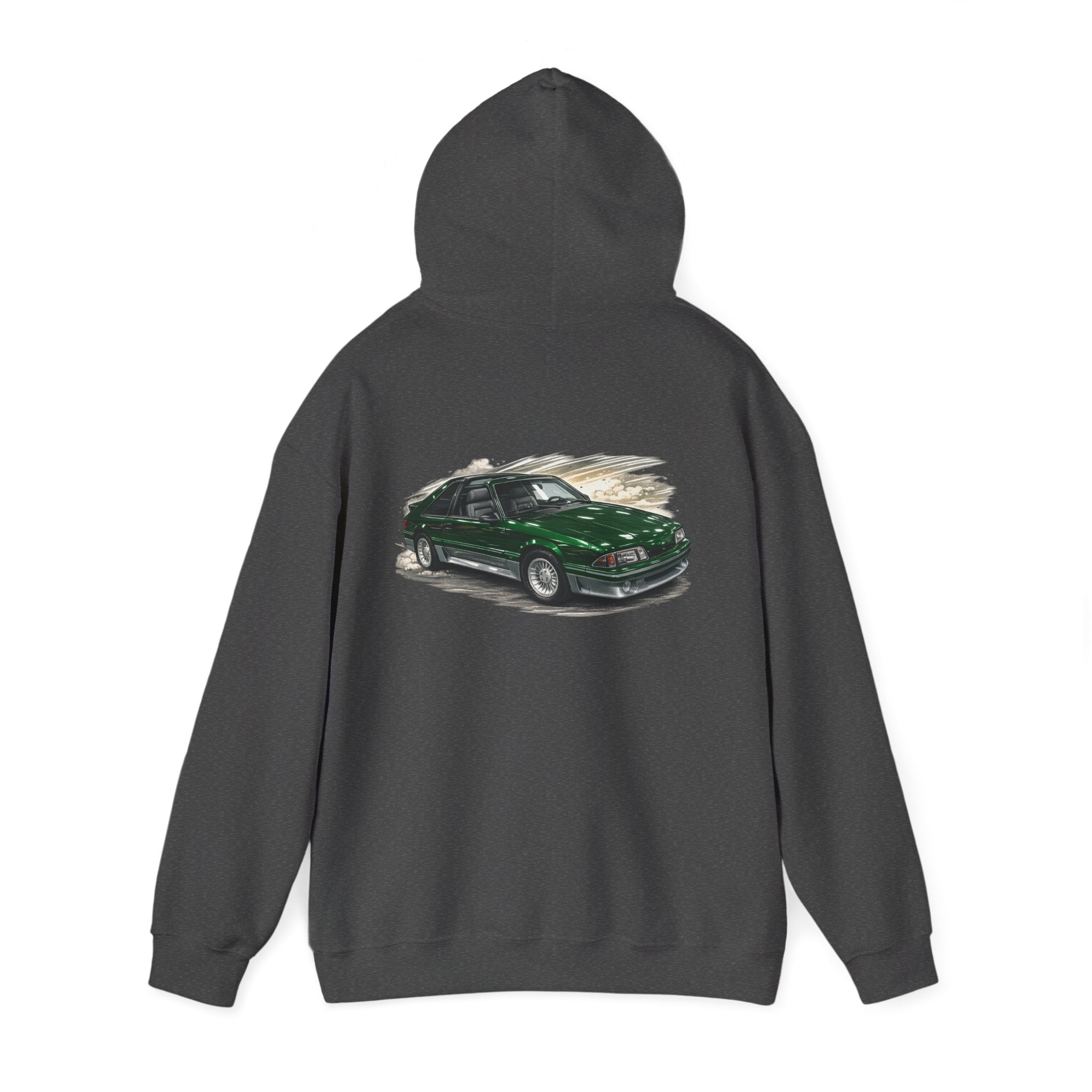 Car Hoodie — Green Sports Car Illustration Pullover