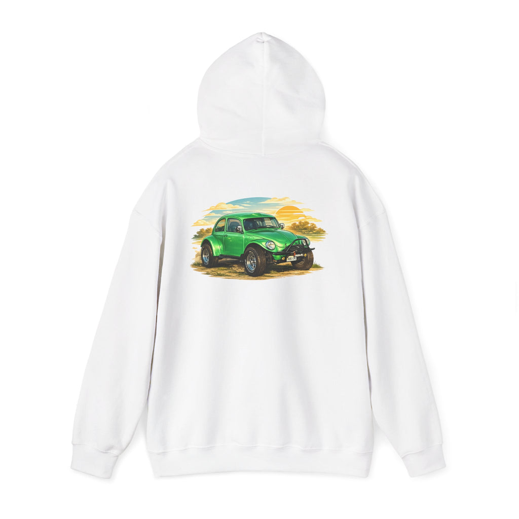 Vintage Green Beetle Hoodie - Classic Retro Car Sweatshirt