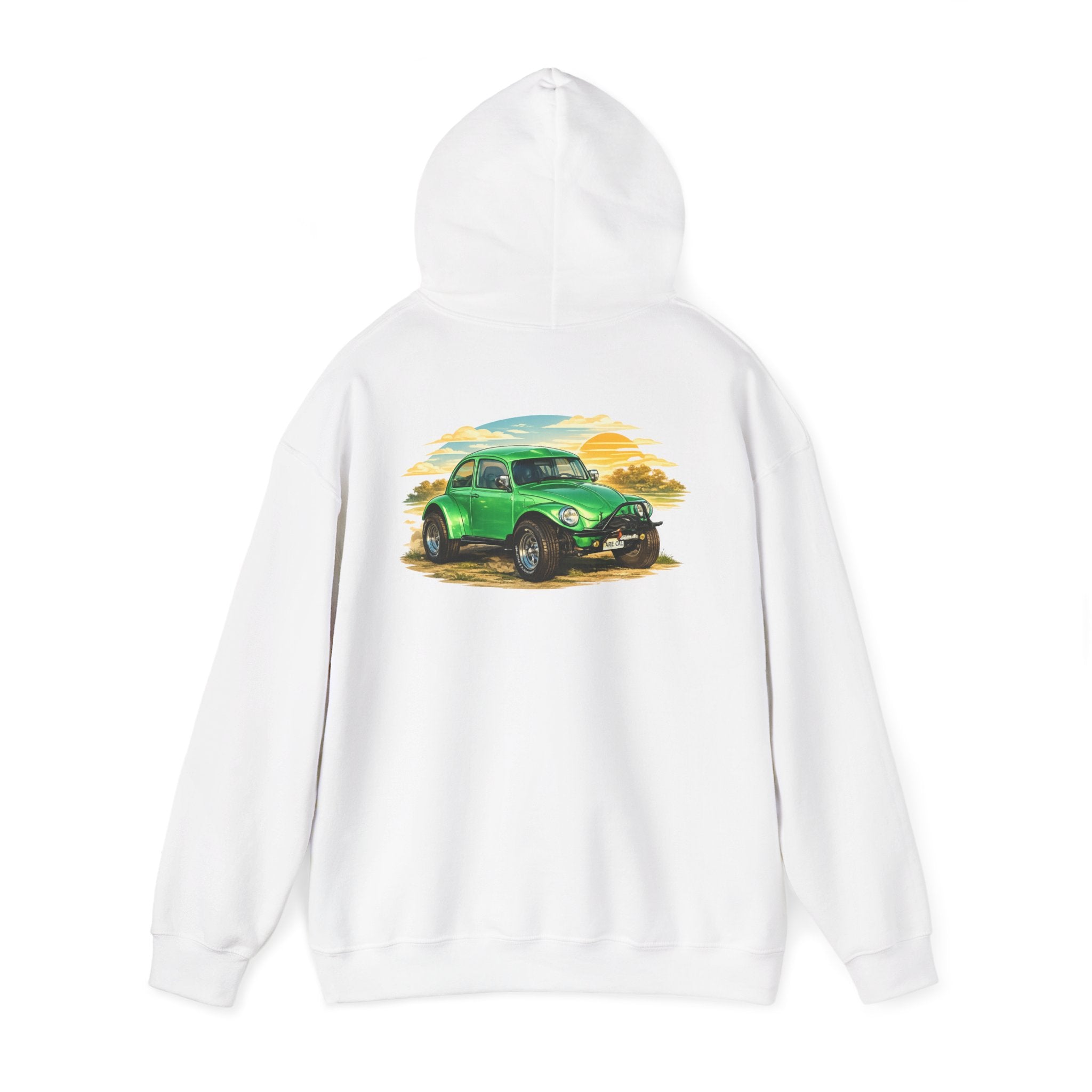 Vintage Green Beetle Hoodie - Classic Retro Car Sweatshirt