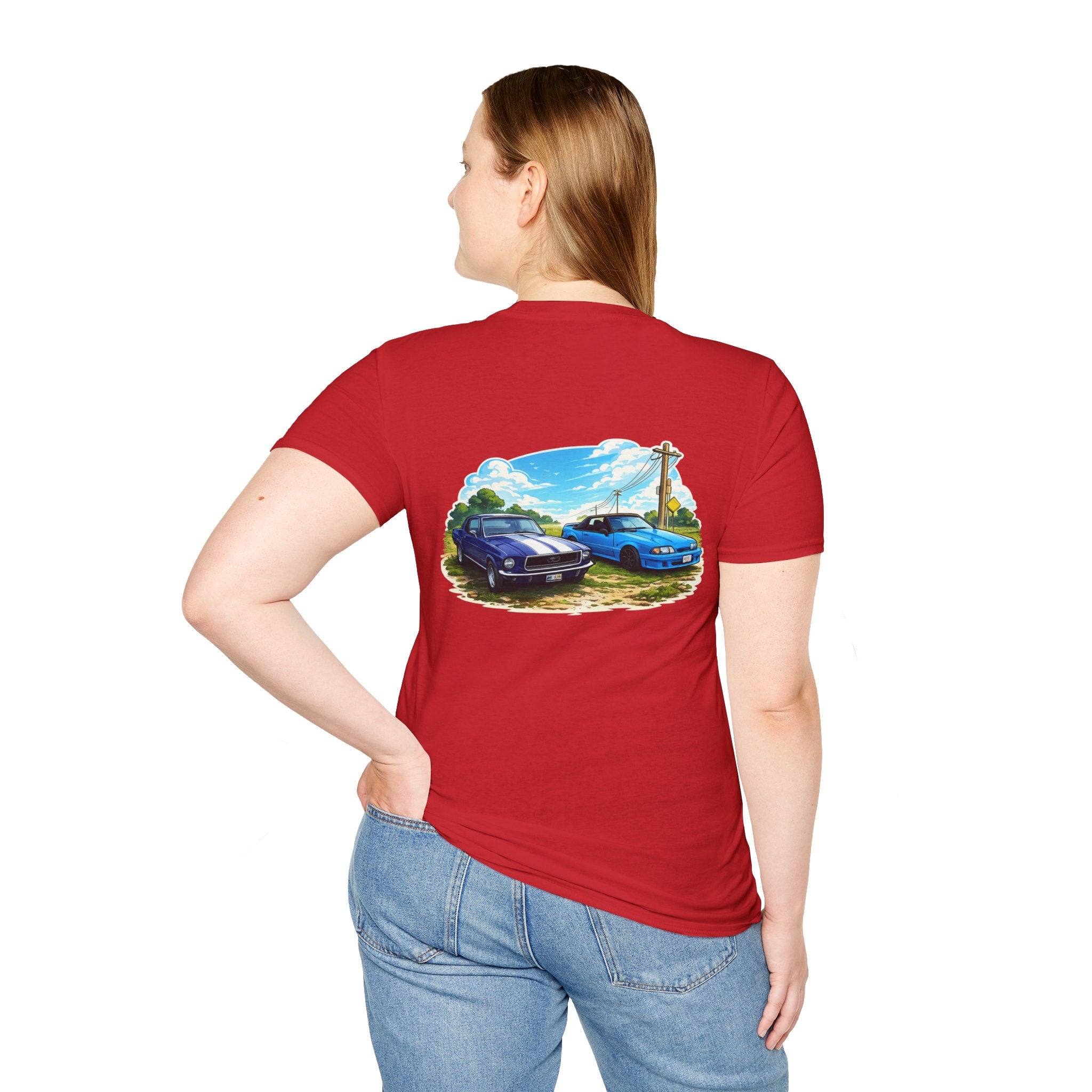 Foxbody and 69 mustang Back Print Tshirt