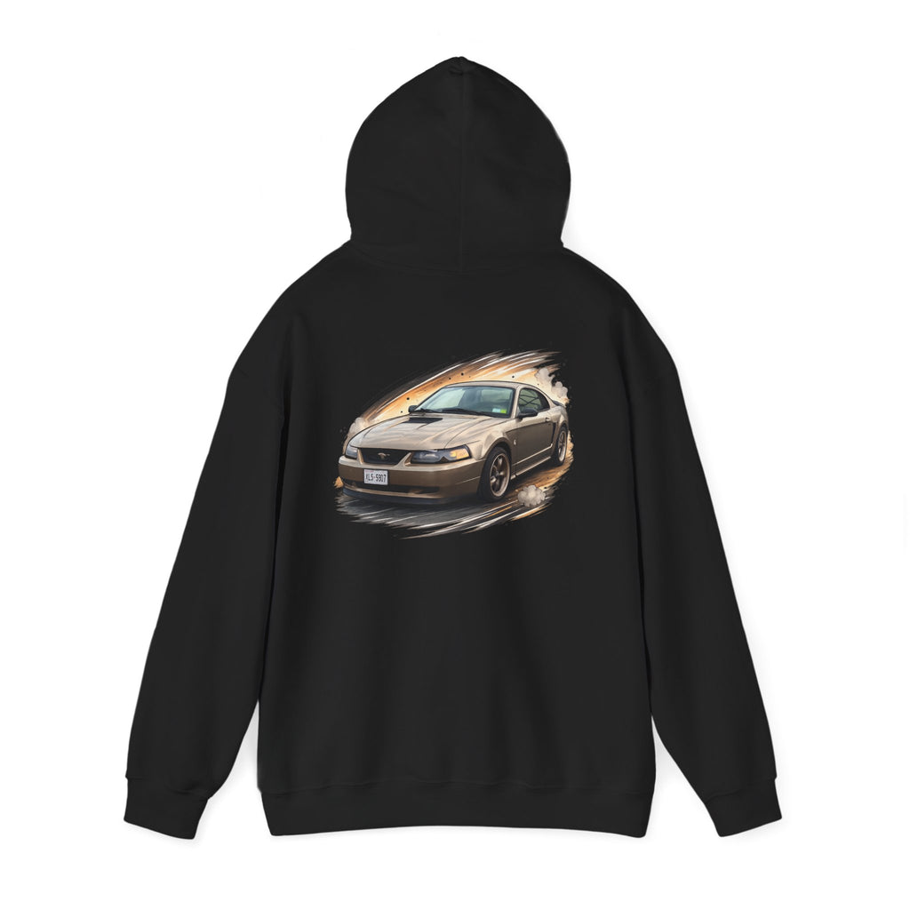 Mustang Car Hoodie - Vintage Sports Car Graphic Pullover
