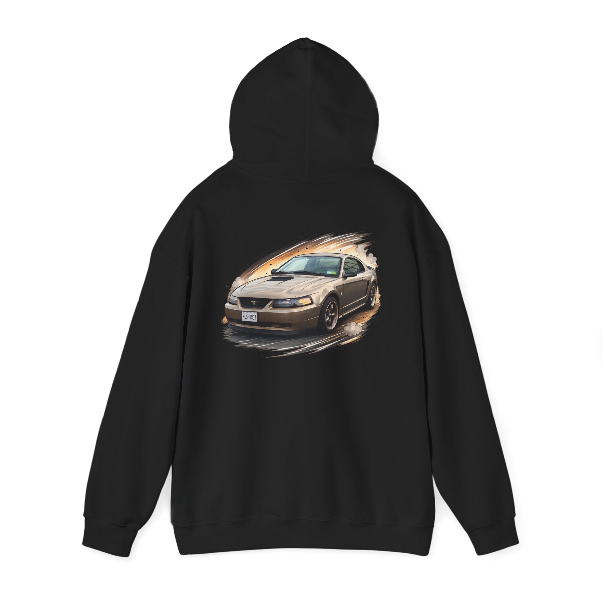 Mustang Car Hoodie - Vintage Sports Car Graphic Pullover