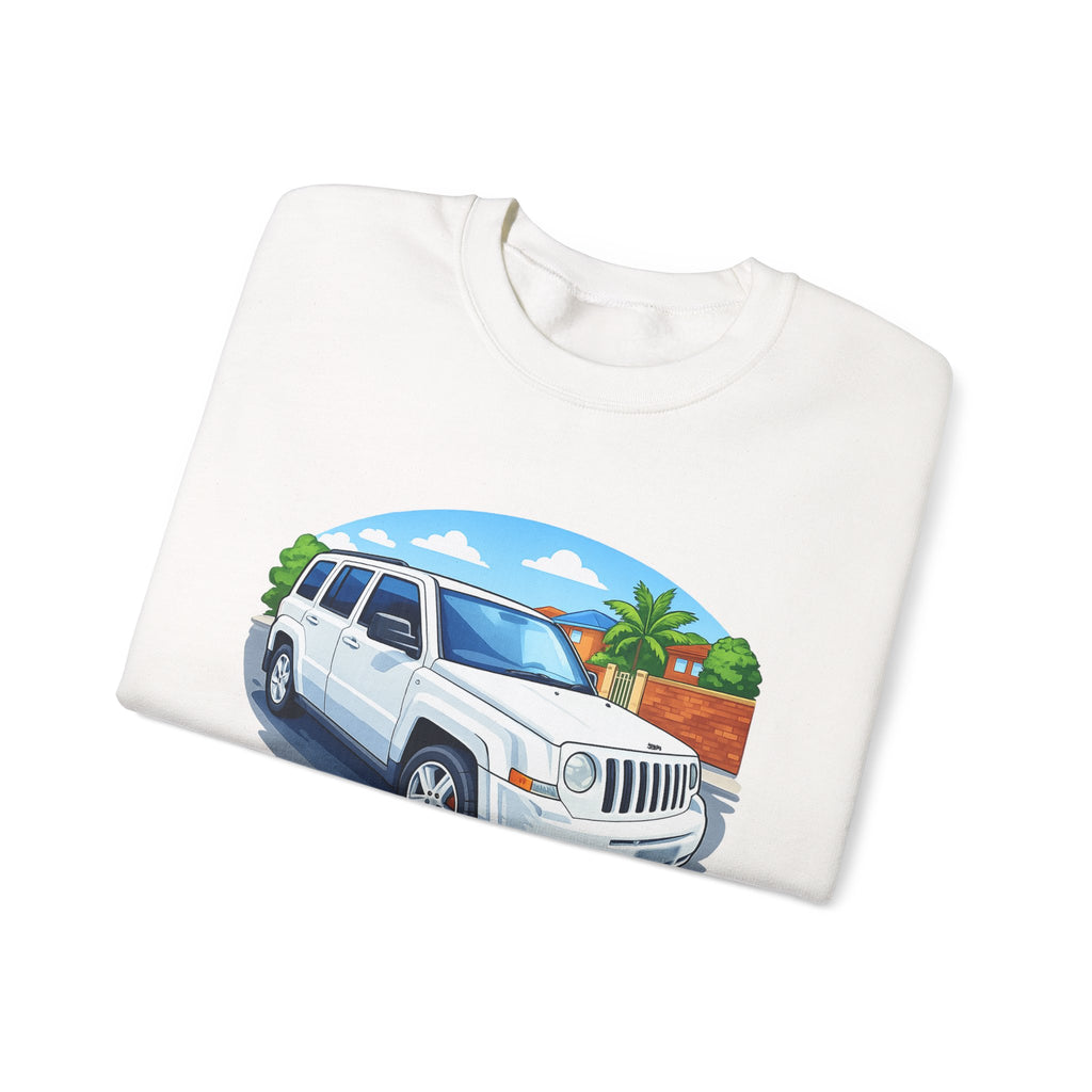 Jeep SUV Illustration Crewneck Sweatshirt — Coastal Road Trip Vibe