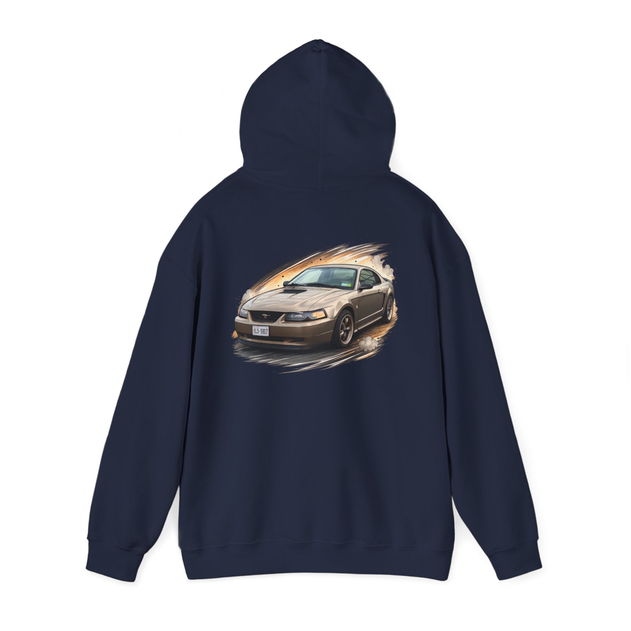Mustang Car Hoodie - Vintage Sports Car Graphic Pullover