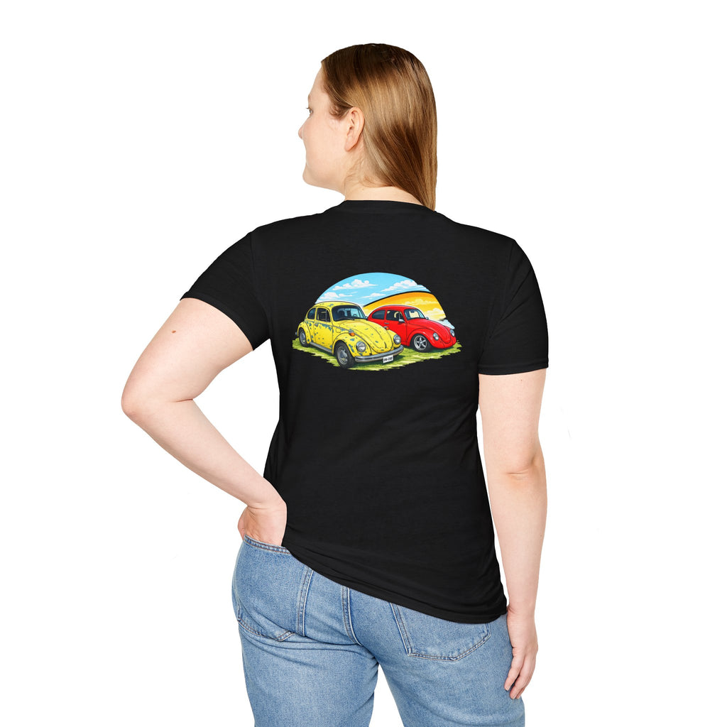 Classic VW Beetles Sunset T-Shirt — Vintage Car Graphic Tee