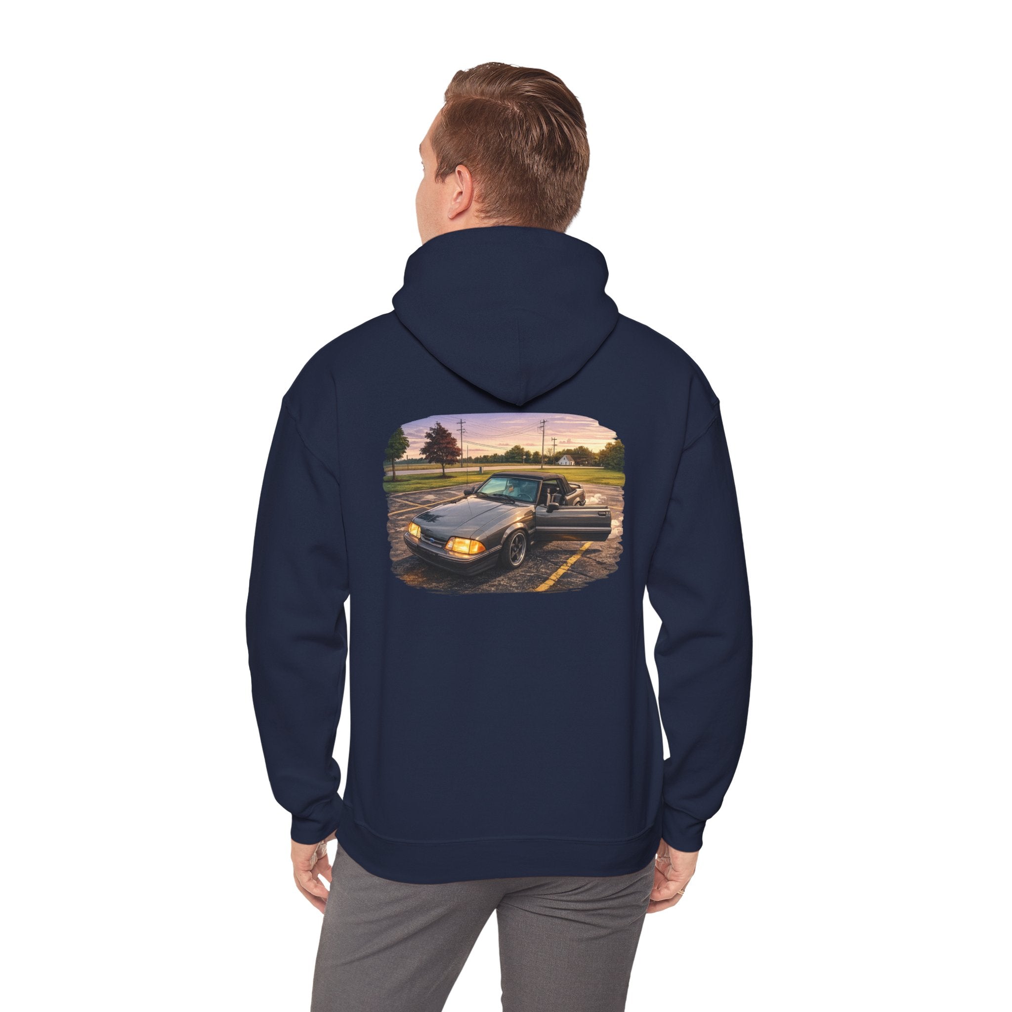 Classic Truck Sunset Hoodie — Vintage Pickup Scenic Graphic Sweatshirt
