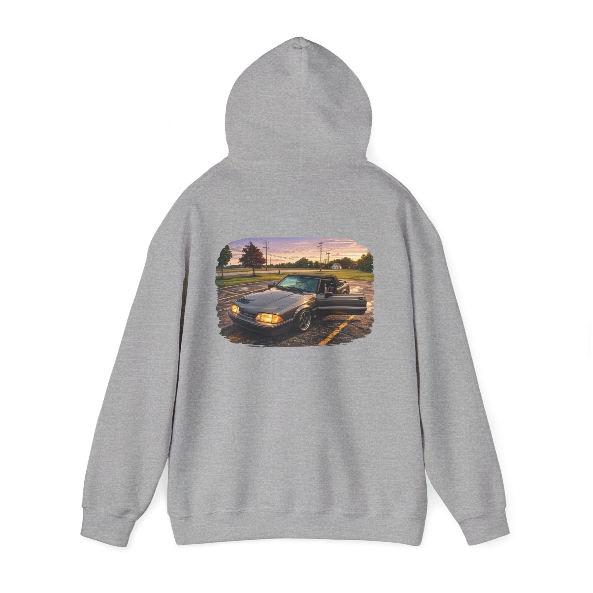 Classic Truck Sunset Hoodie — Vintage Pickup Scenic Graphic Sweatshirt