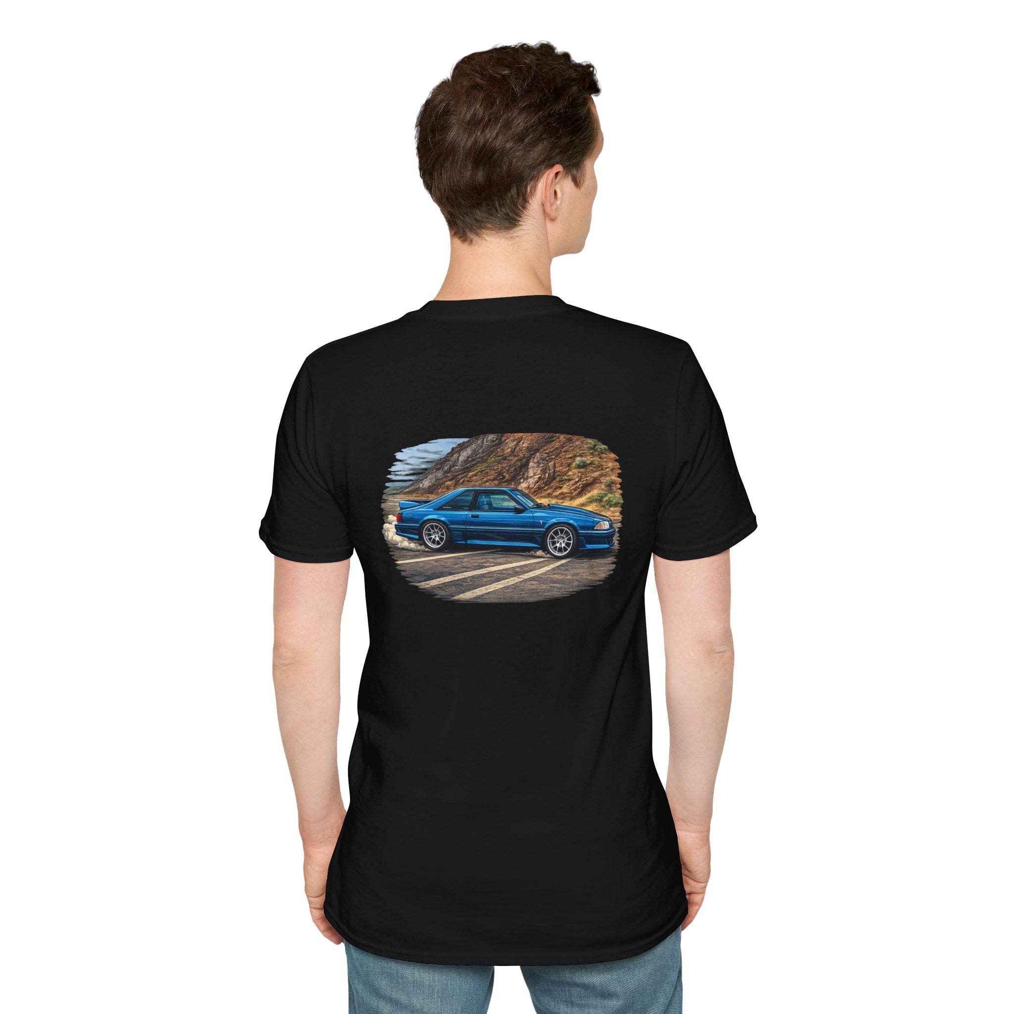 Foxbody Blue T-Shirt — Vintage Roadside Illustration Tee