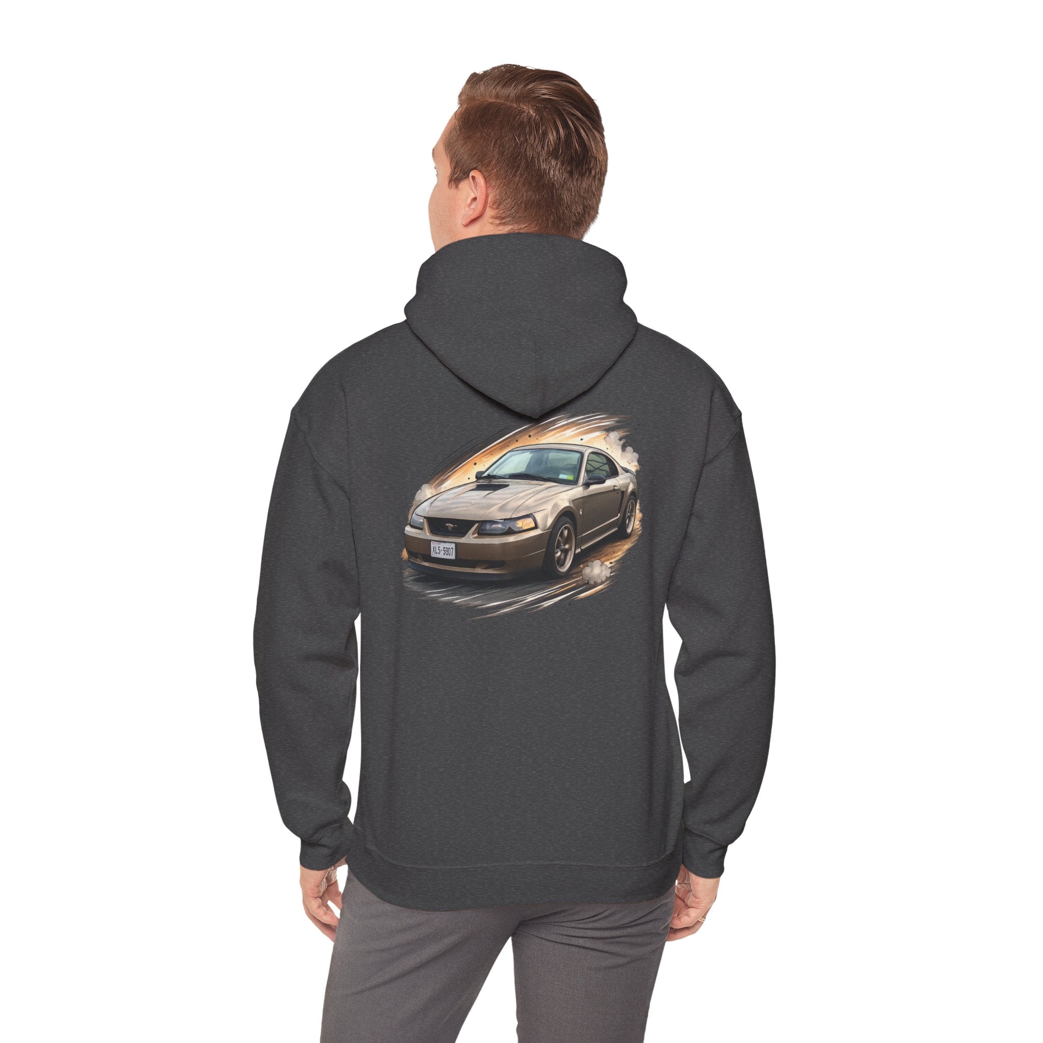 Mustang Car Hoodie - Vintage Sports Car Graphic Pullover