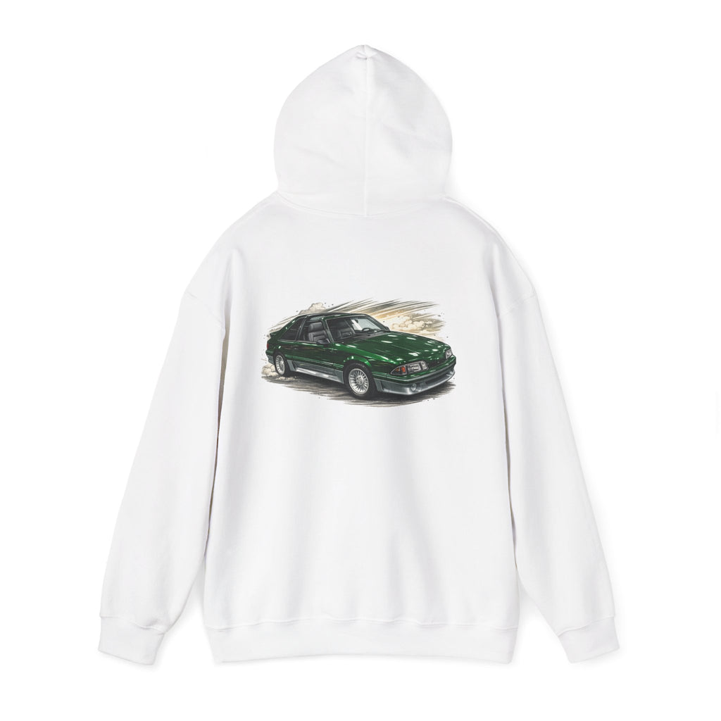 Car Hoodie — Green Sports Car Illustration Pullover