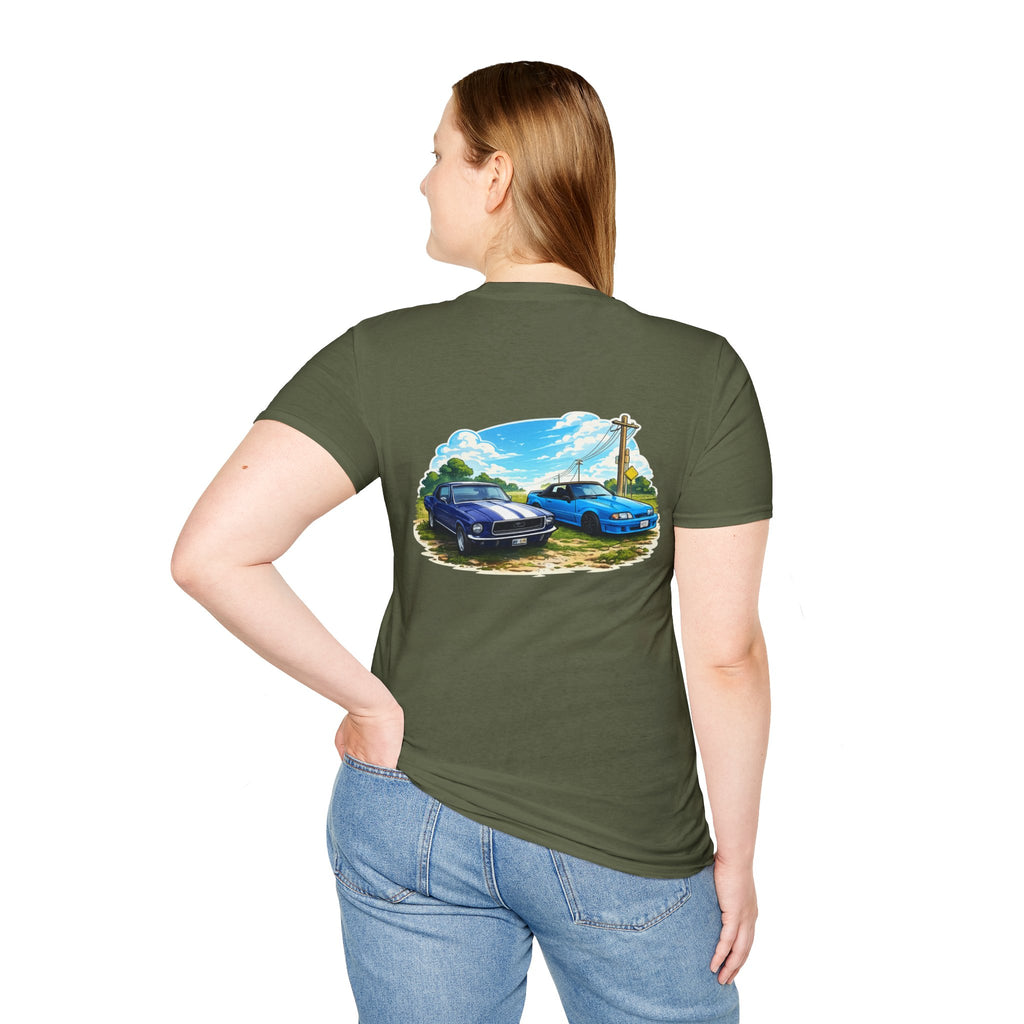 Foxbody and 69 mustang Back Print Tshirt