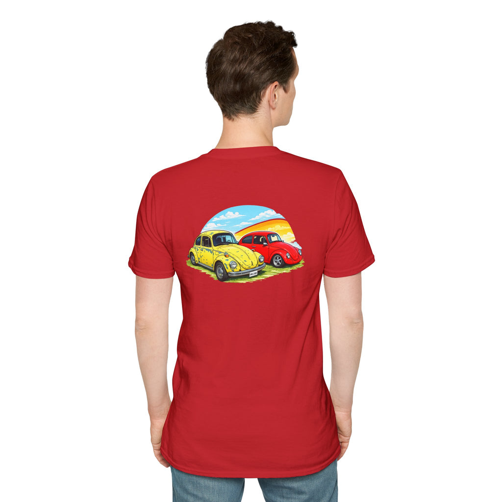 Classic VW Beetles Sunset T-Shirt — Vintage Car Graphic Tee