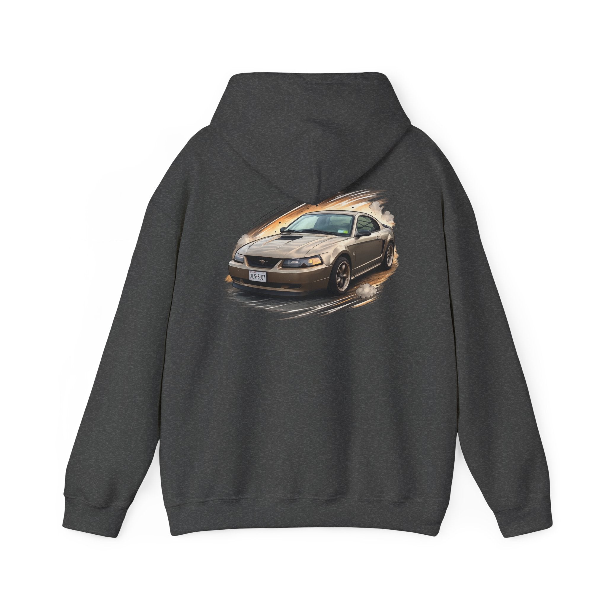 Mustang Car Hoodie - Vintage Sports Car Graphic Pullover