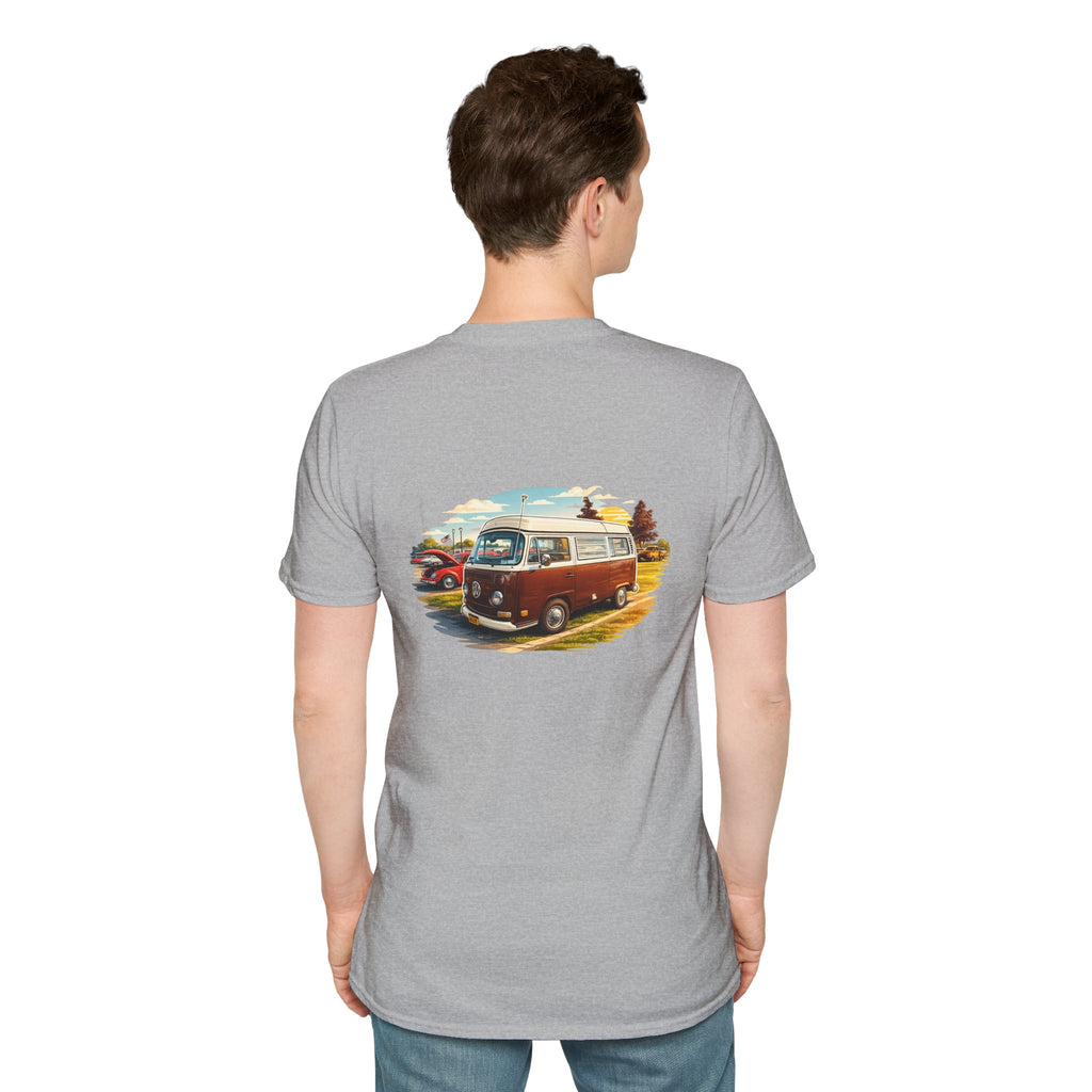 Vintage VW Camper T-Shirt — Retro Road Trip Van Graphic Tee