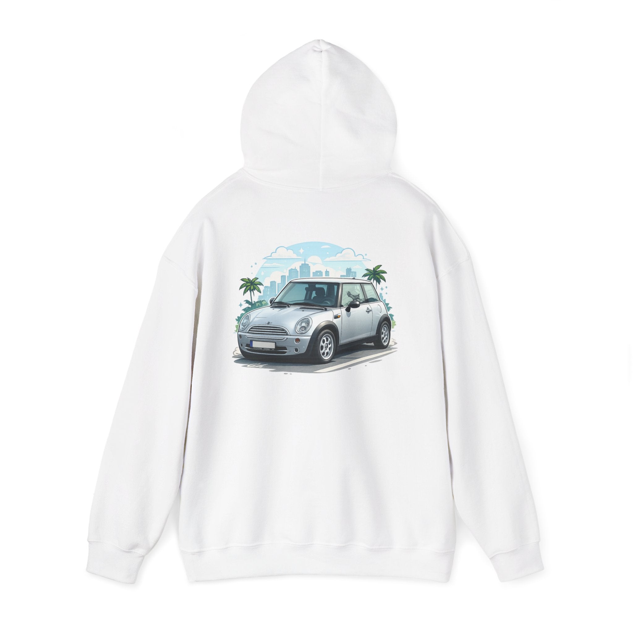 Mini Cooper Beach Hoodie – Vintage Coastal Car Pullover
