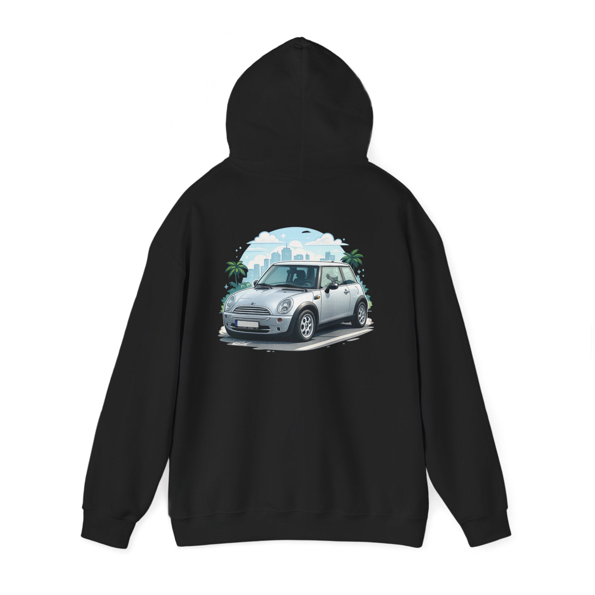 Mini Cooper Beach Hoodie – Vintage Coastal Car Pullover
