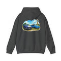 Classic Car Scene Hoodie — Vintage Two Muscle Cars Back Print