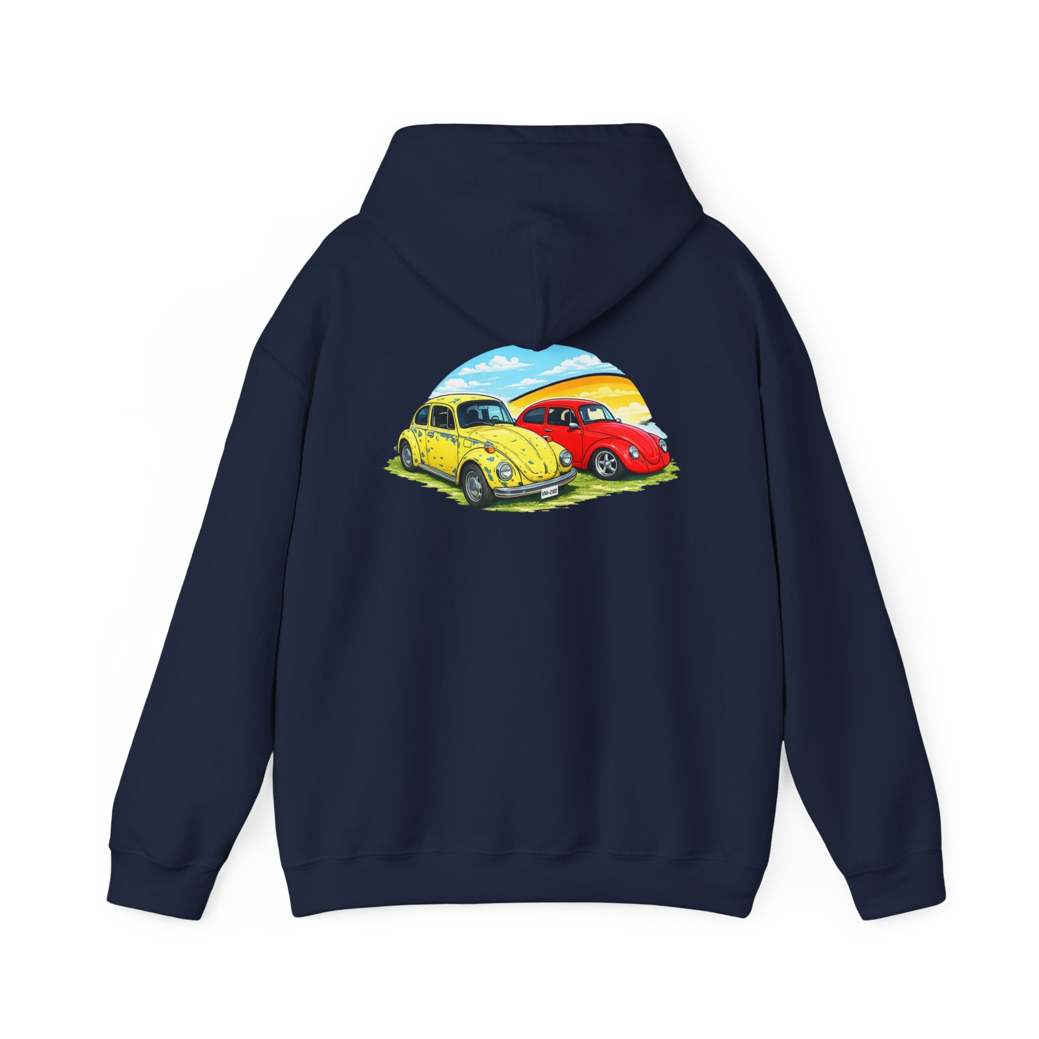 Classic VW Beetle Sunset Hoodie — Vintage Car Graphic Pullover