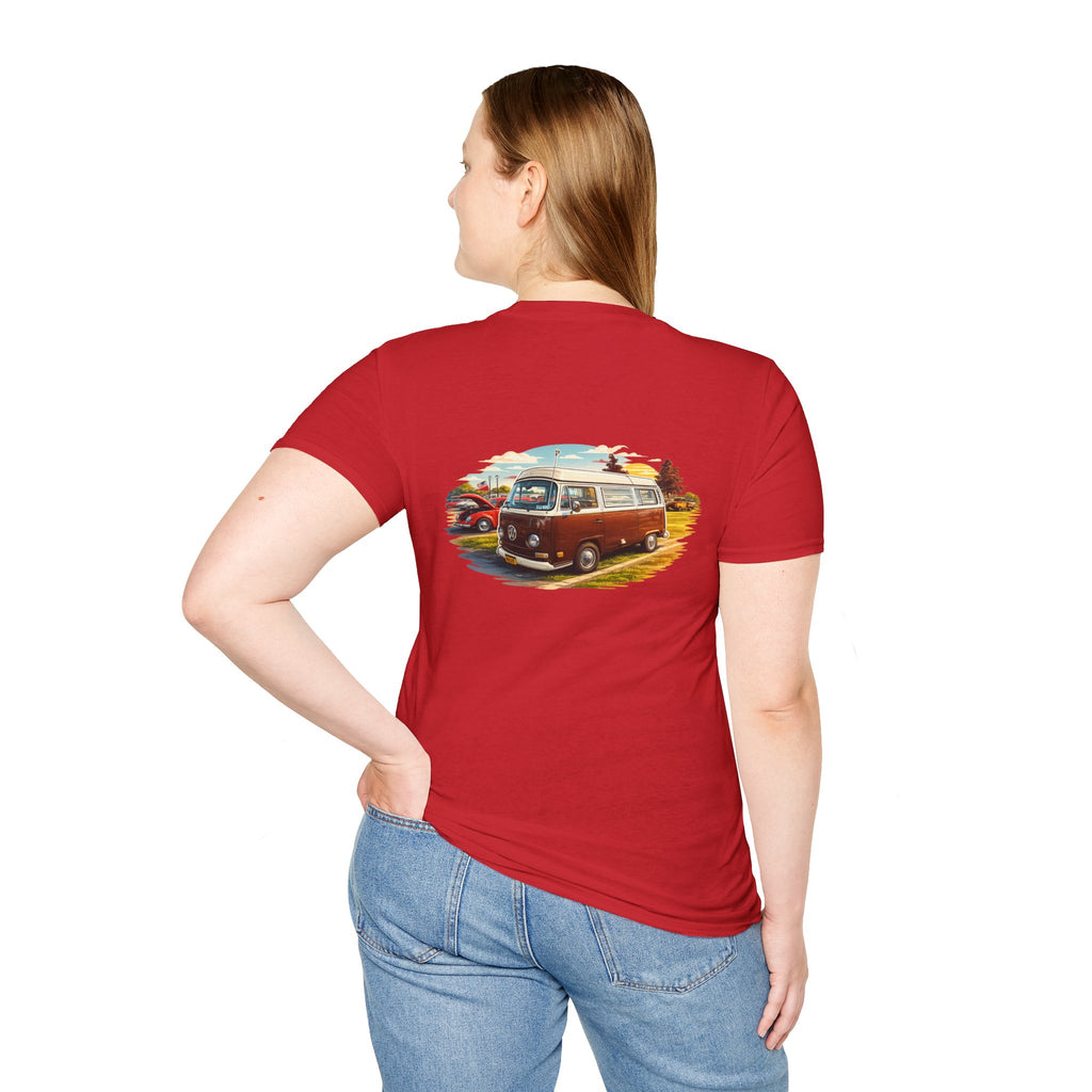 Vintage VW Camper T-Shirt — Retro Road Trip Van Graphic Tee