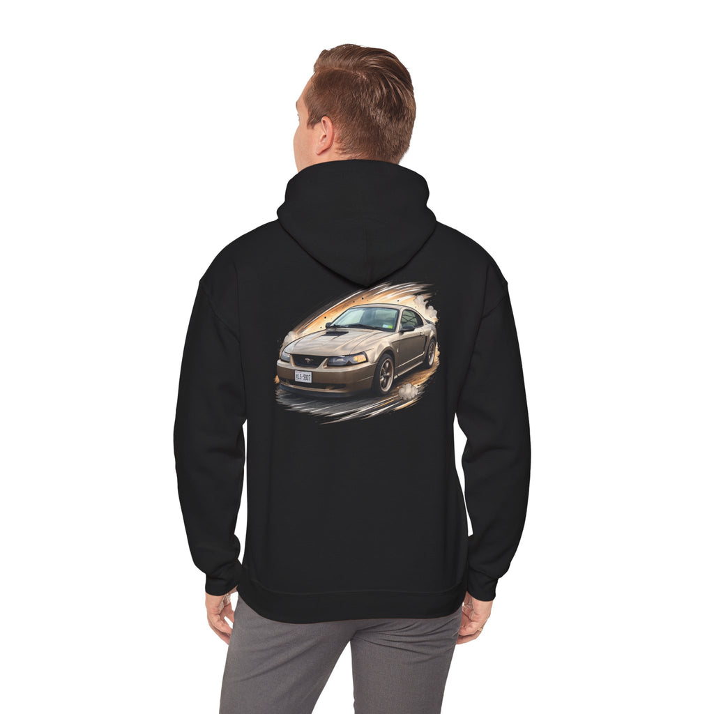 Mustang Car Hoodie - Vintage Sports Car Graphic Pullover