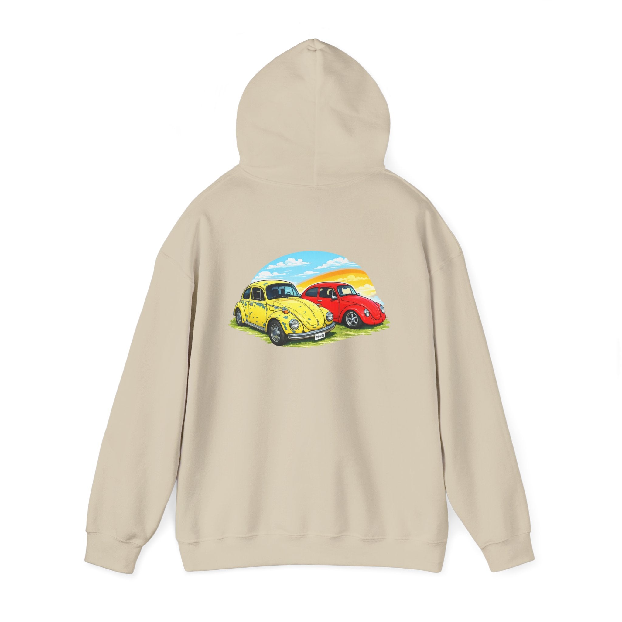 Classic VW Beetle Sunset Hoodie — Vintage Car Graphic Pullover