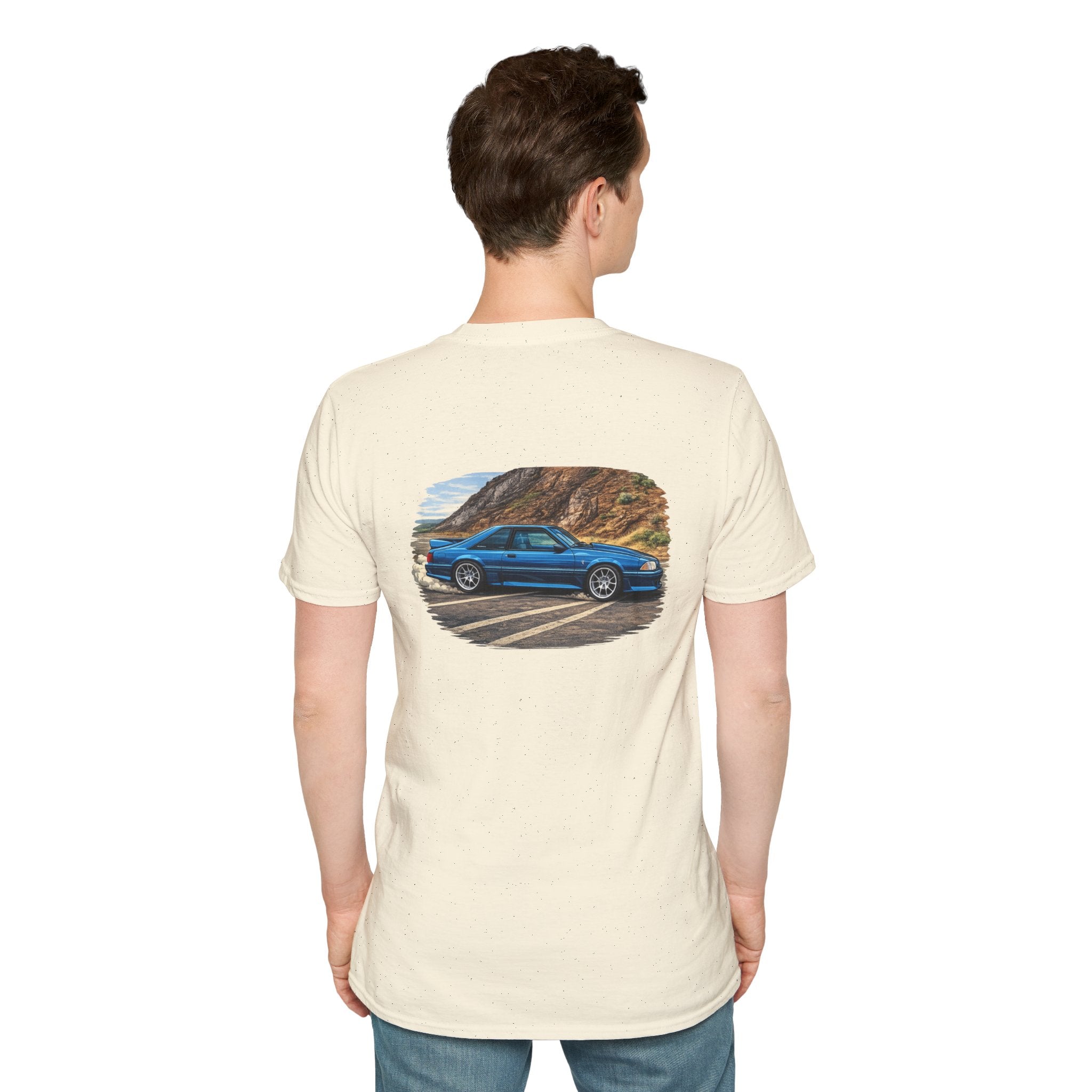 Foxbody Blue T-Shirt — Vintage Roadside Illustration Tee